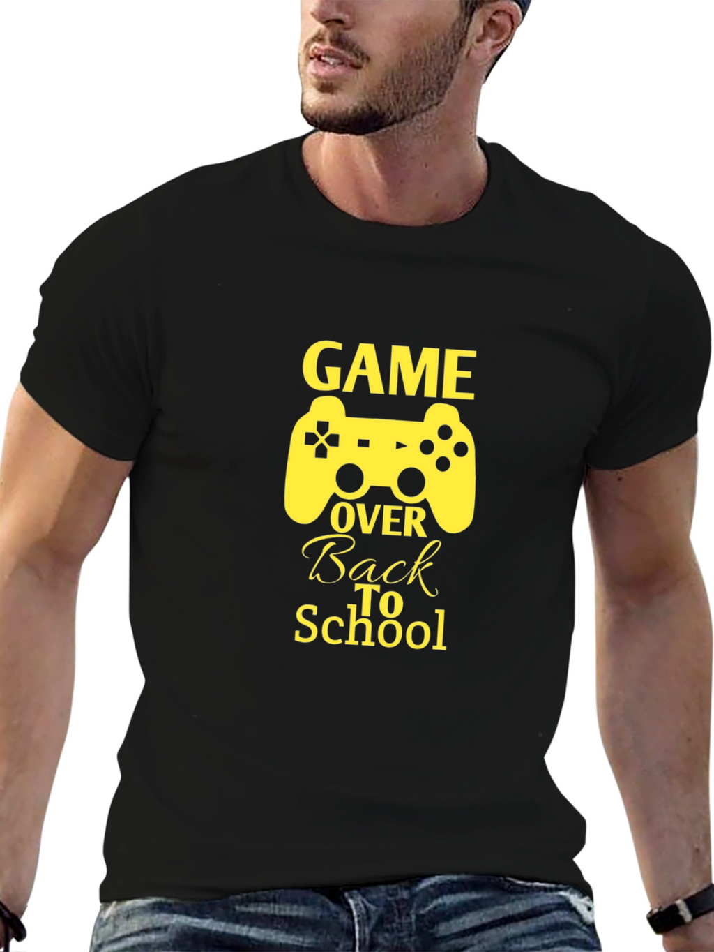 Game Over Back to School Black T-Shirt