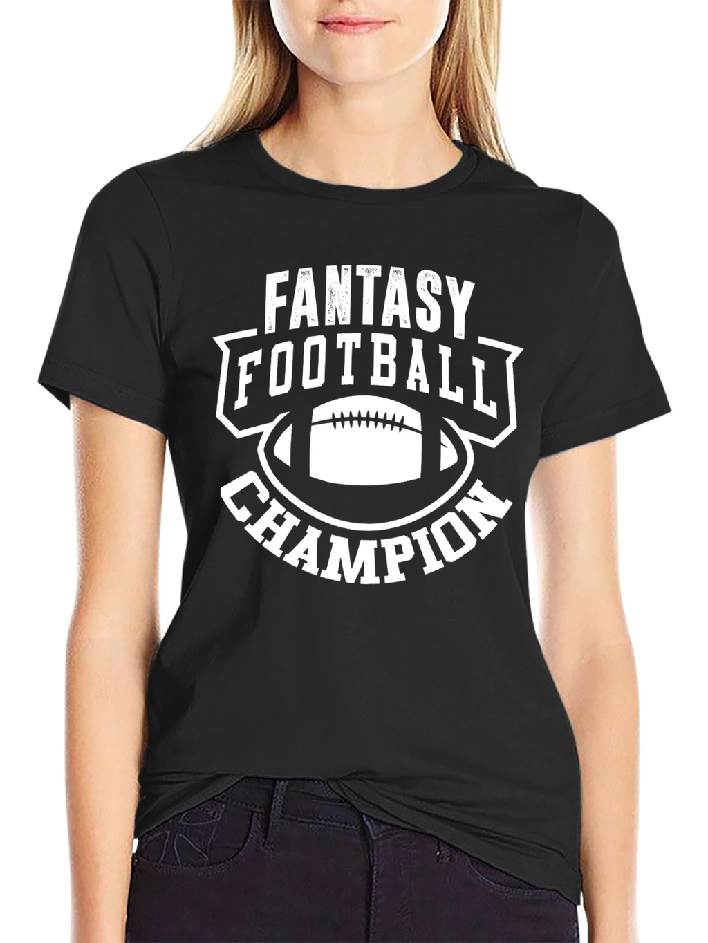Fantasy Football Champion Graphic Tee - Black
