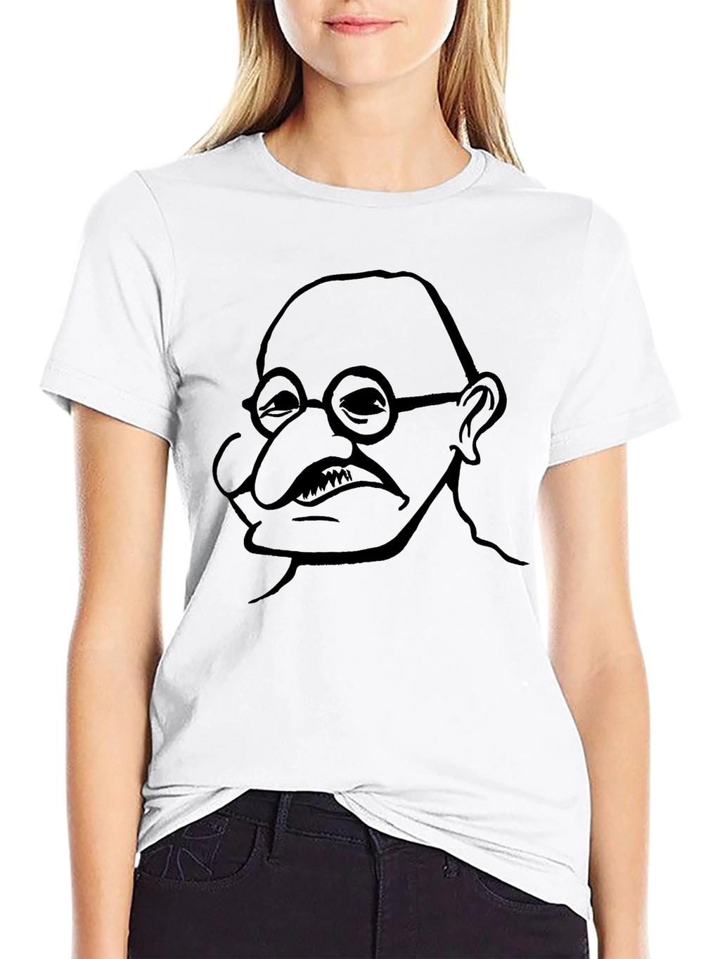 Gandhi Graphic Print Black T-Shirt