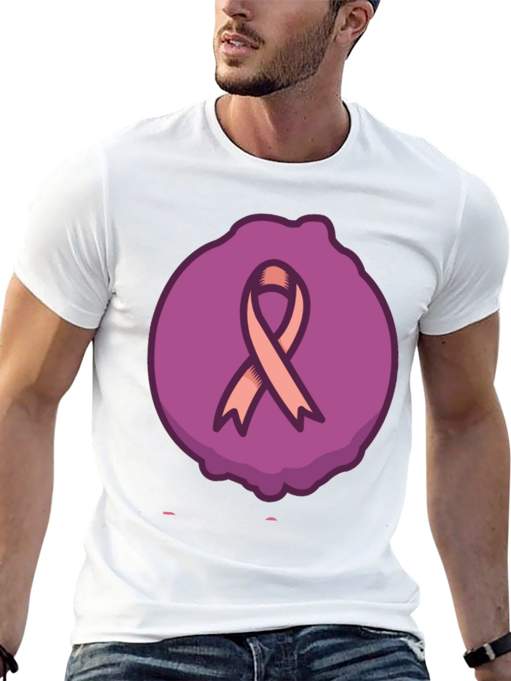 Ribbon Graphic Tee - Support Awareness