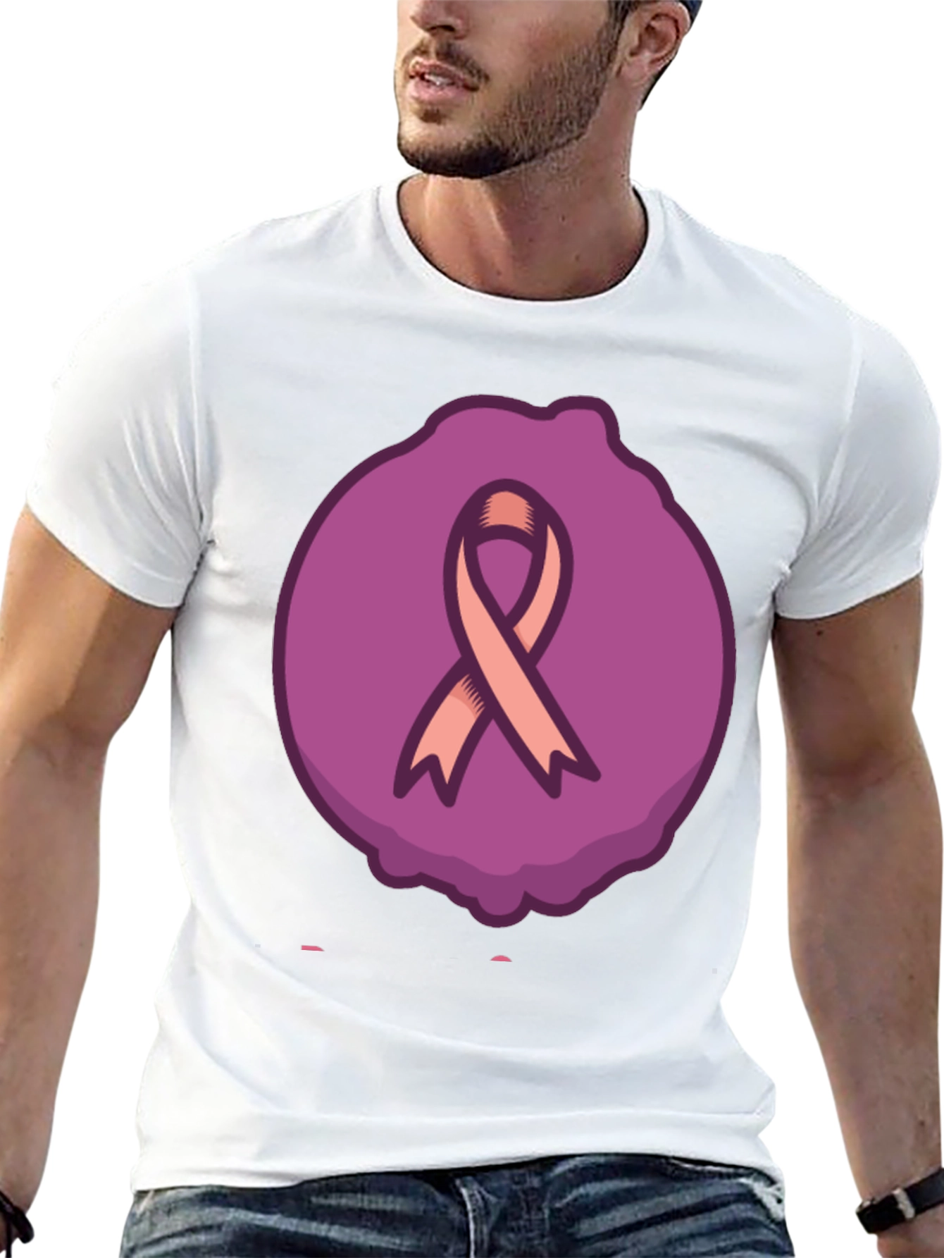 Ribbon Graphic Tee - Support Awareness