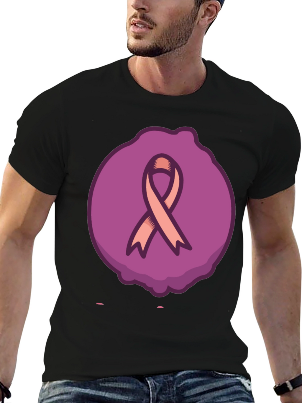 Ribbon Graphic Tee - Support Awareness