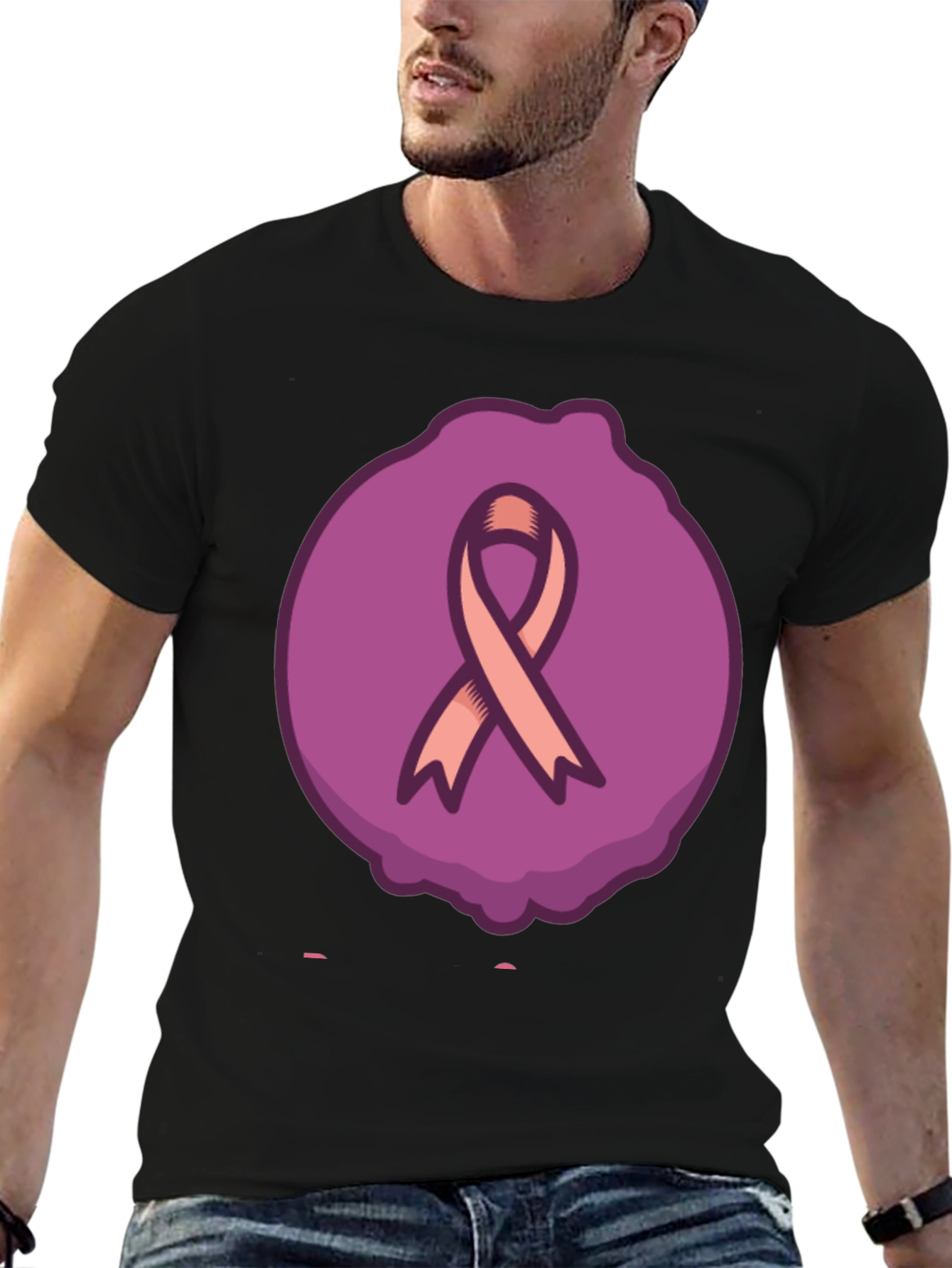 Ribbon Graphic Tee - Support Awareness