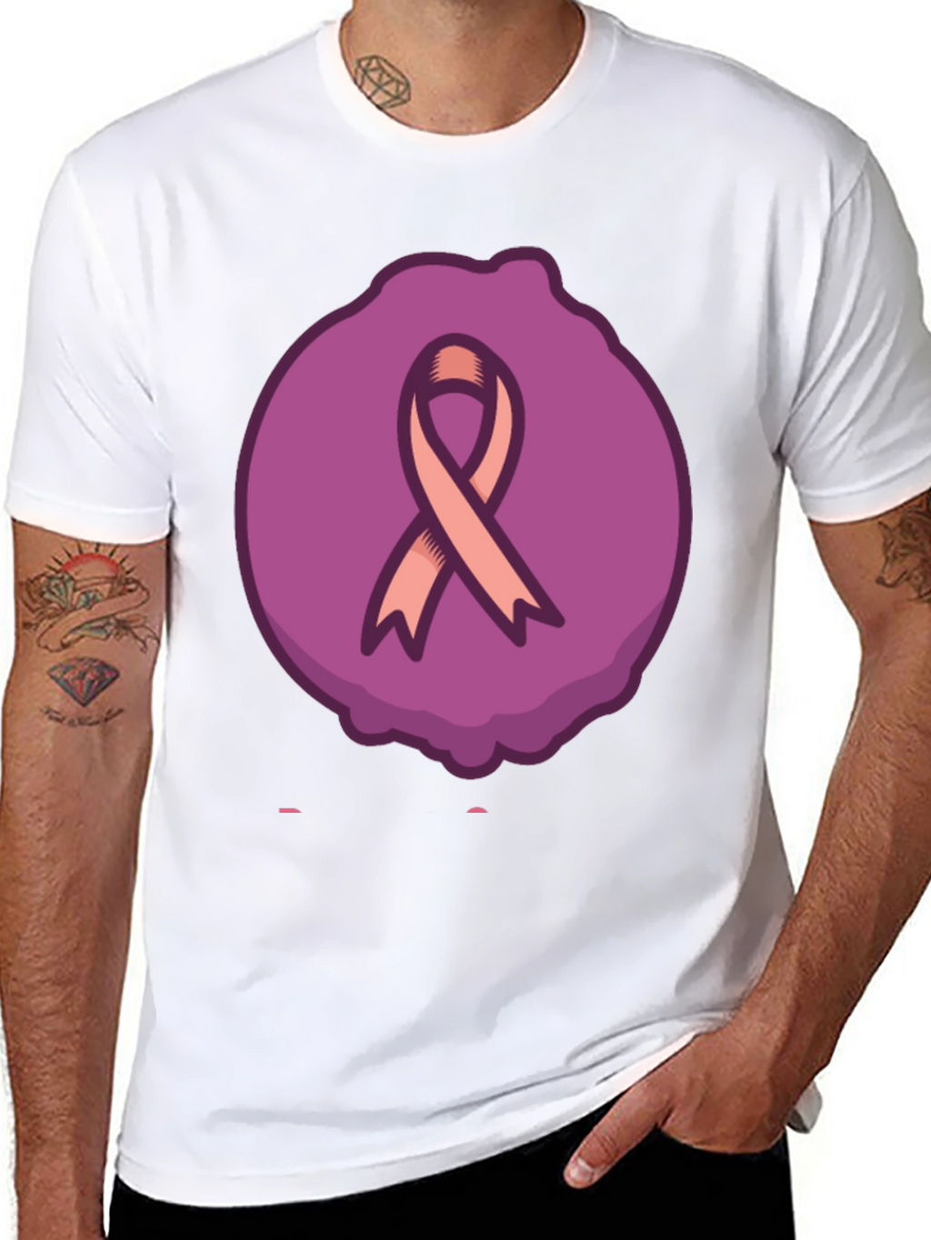 Ribbon Graphic Tee - Support Awareness