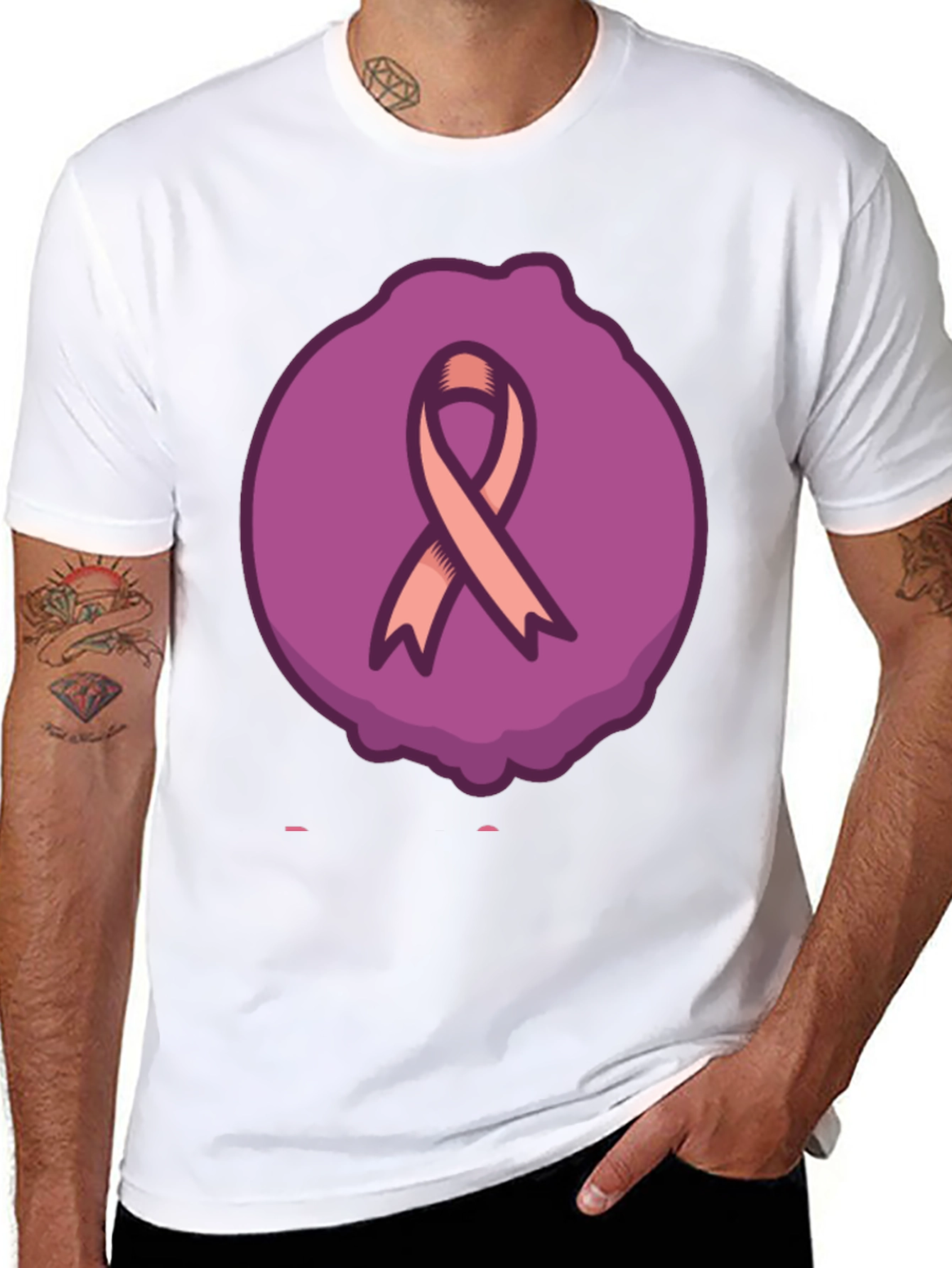 Ribbon Graphic Tee - Support Awareness