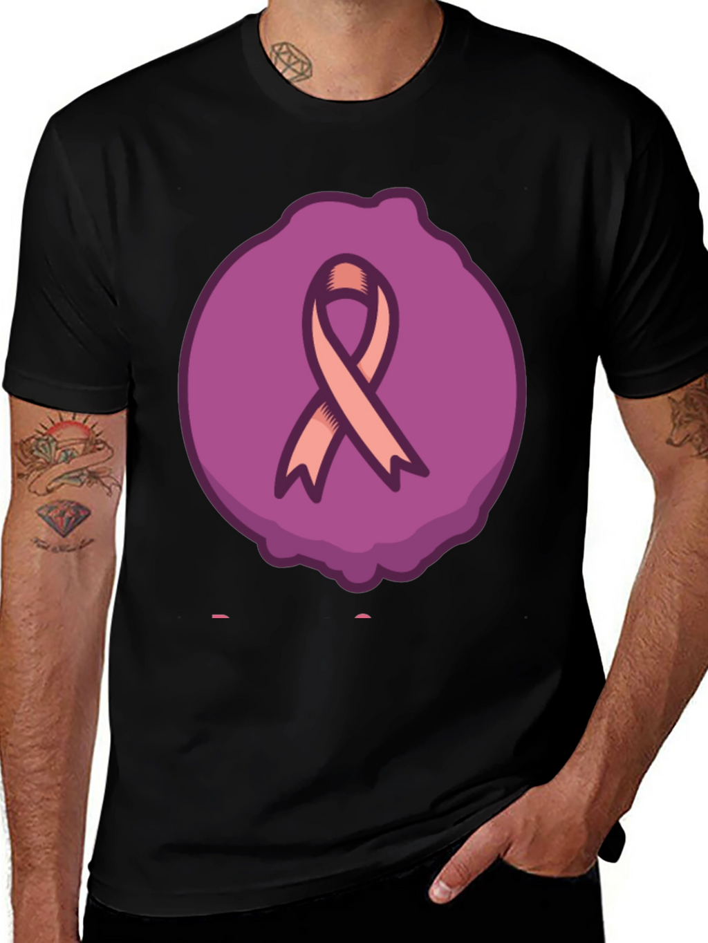 Ribbon Graphic Tee - Support Awareness