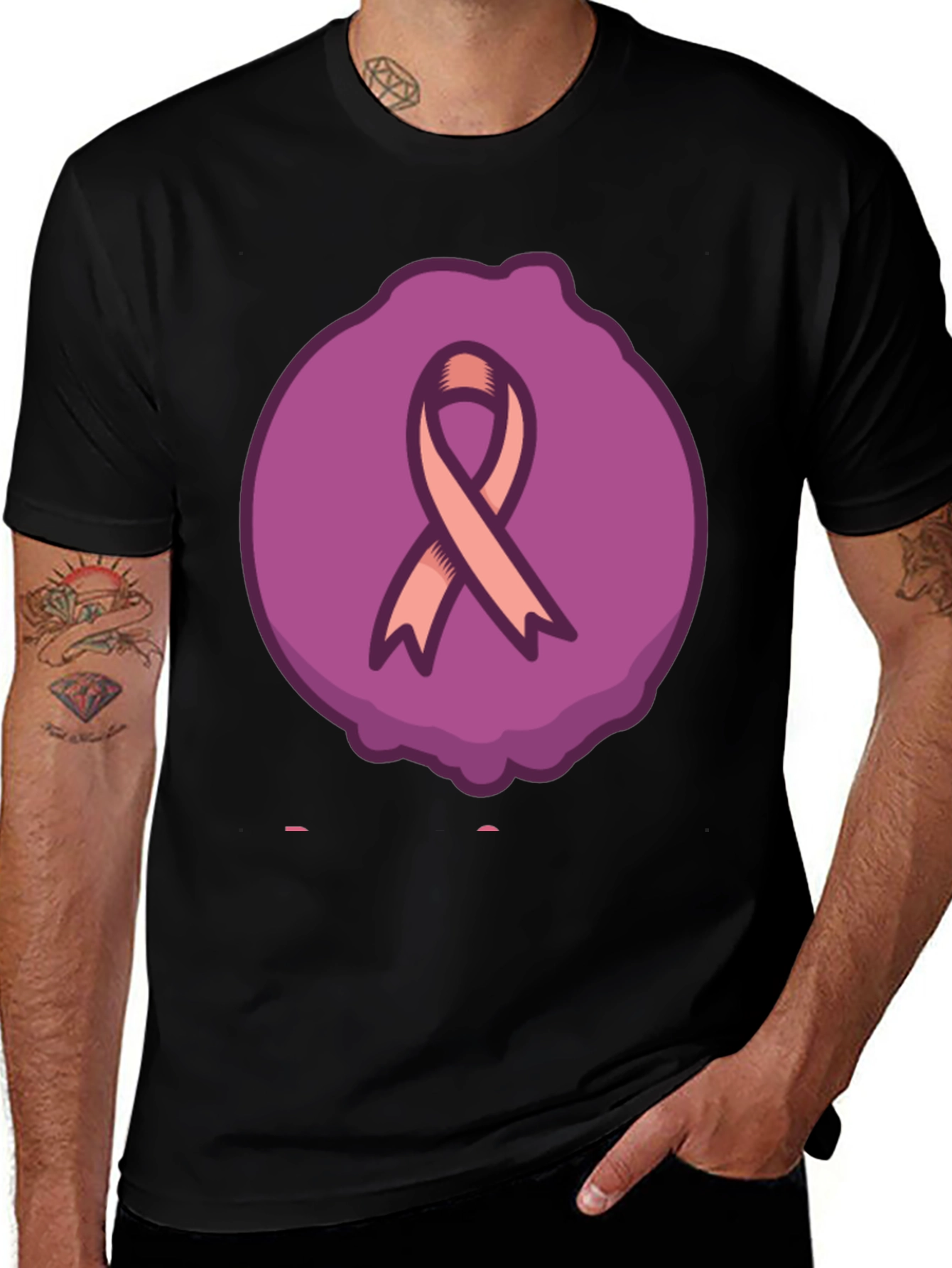 Ribbon Graphic Tee - Support Awareness
