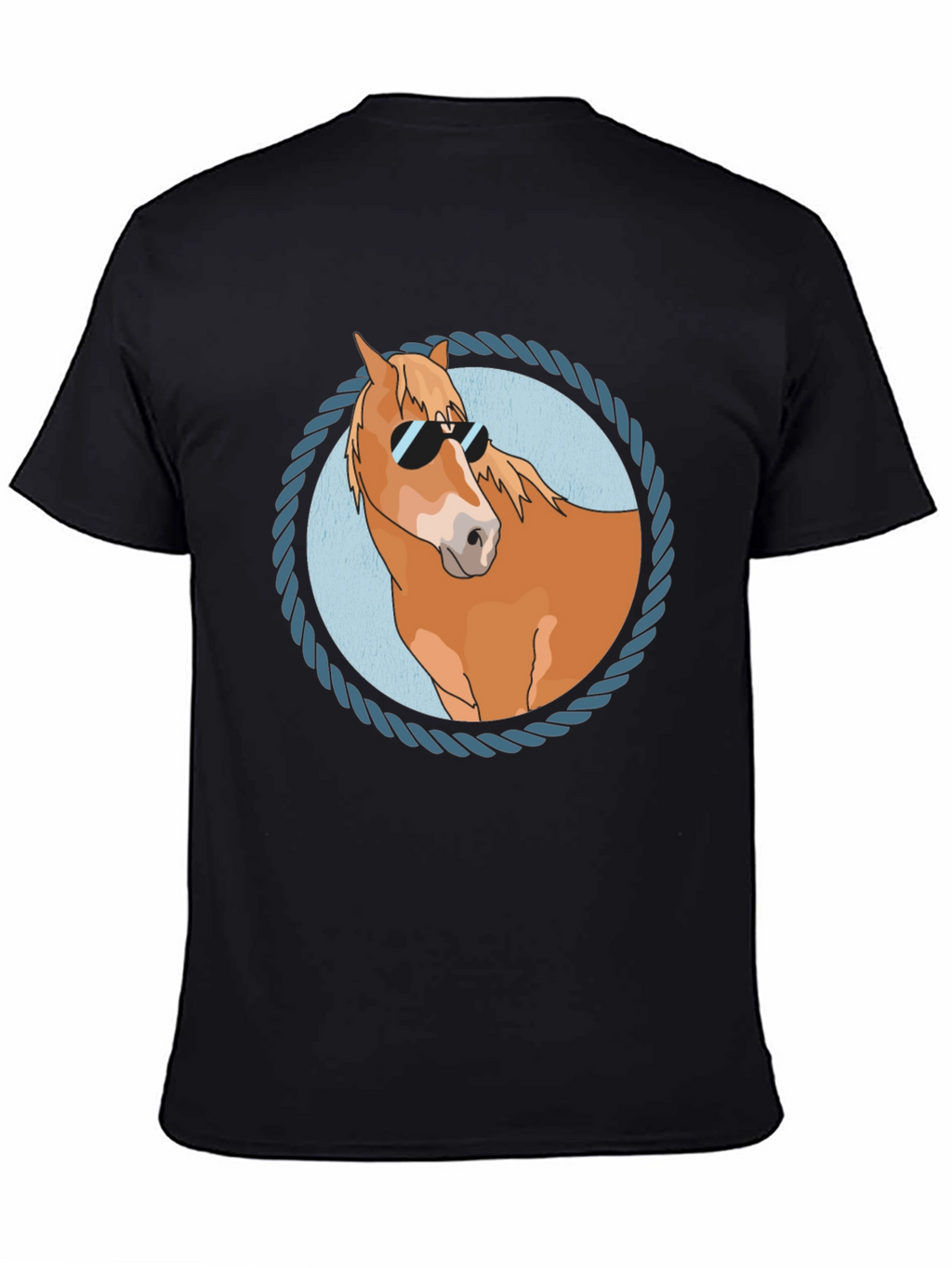 Cool Horse Graphic Tee - Black