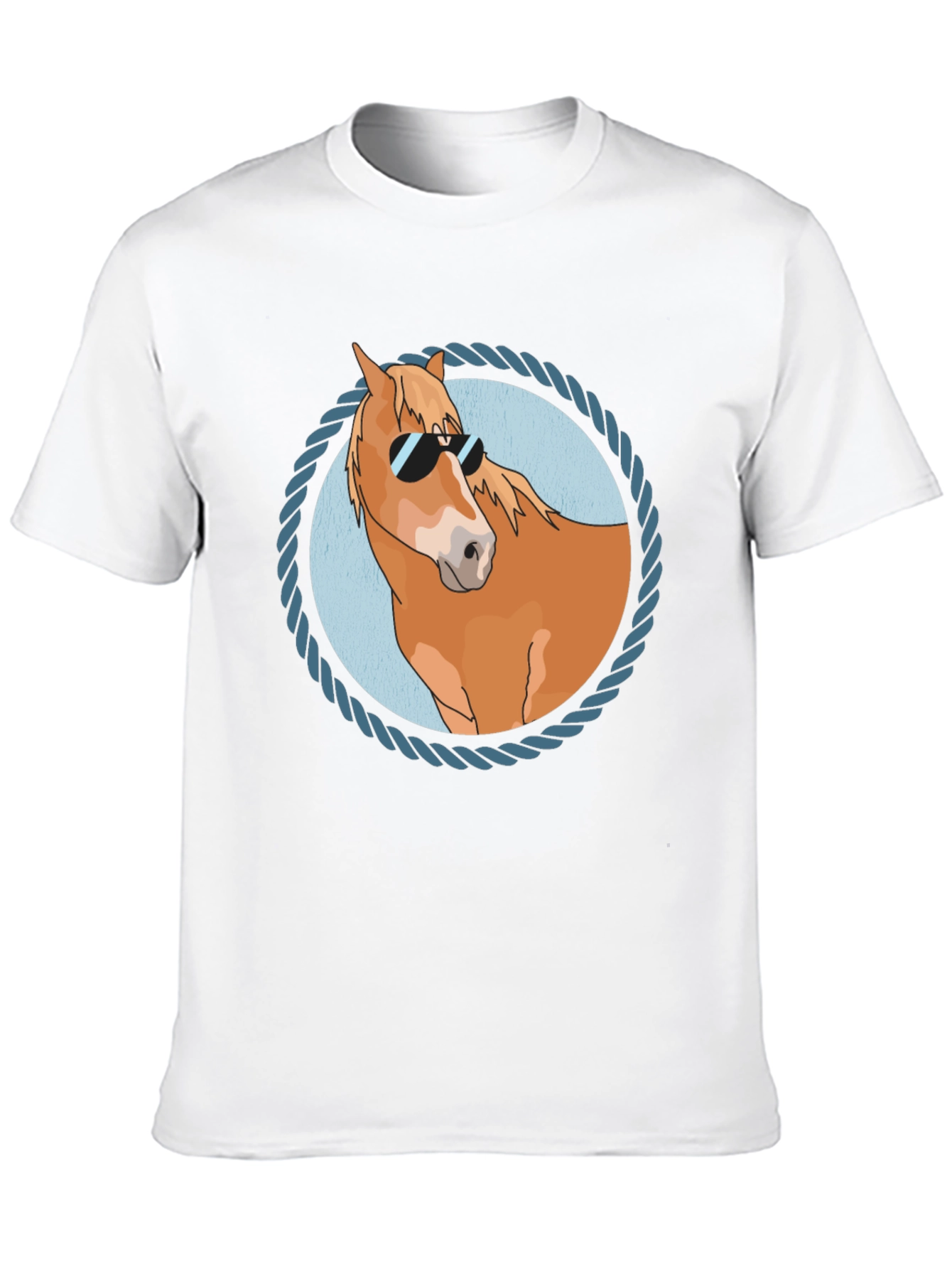 Cool Horse Graphic Tee - Black