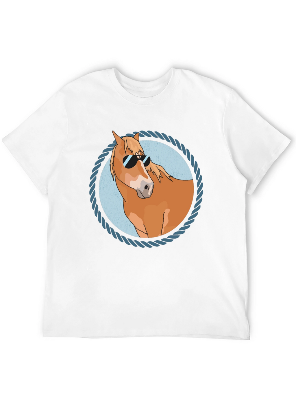 Cool Horse Graphic Tee - Black