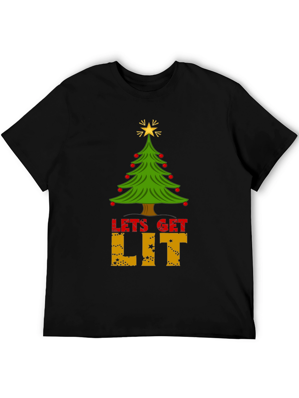 Lets Get Lit Christmas Tree T-Shirt