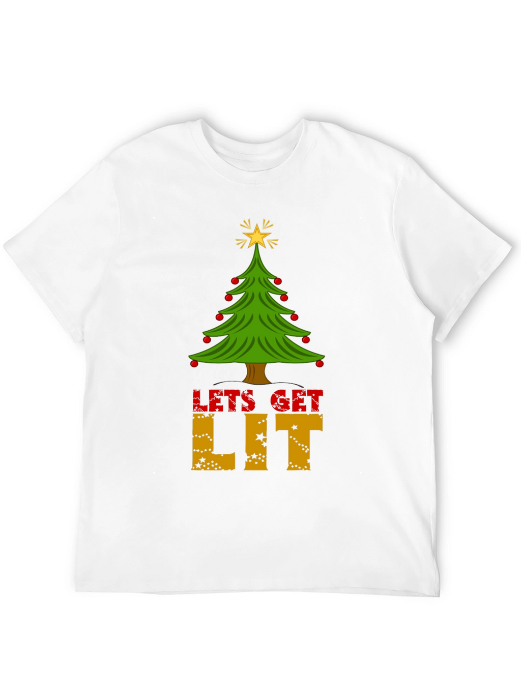 Lets Get Lit Christmas Tree T-Shirt