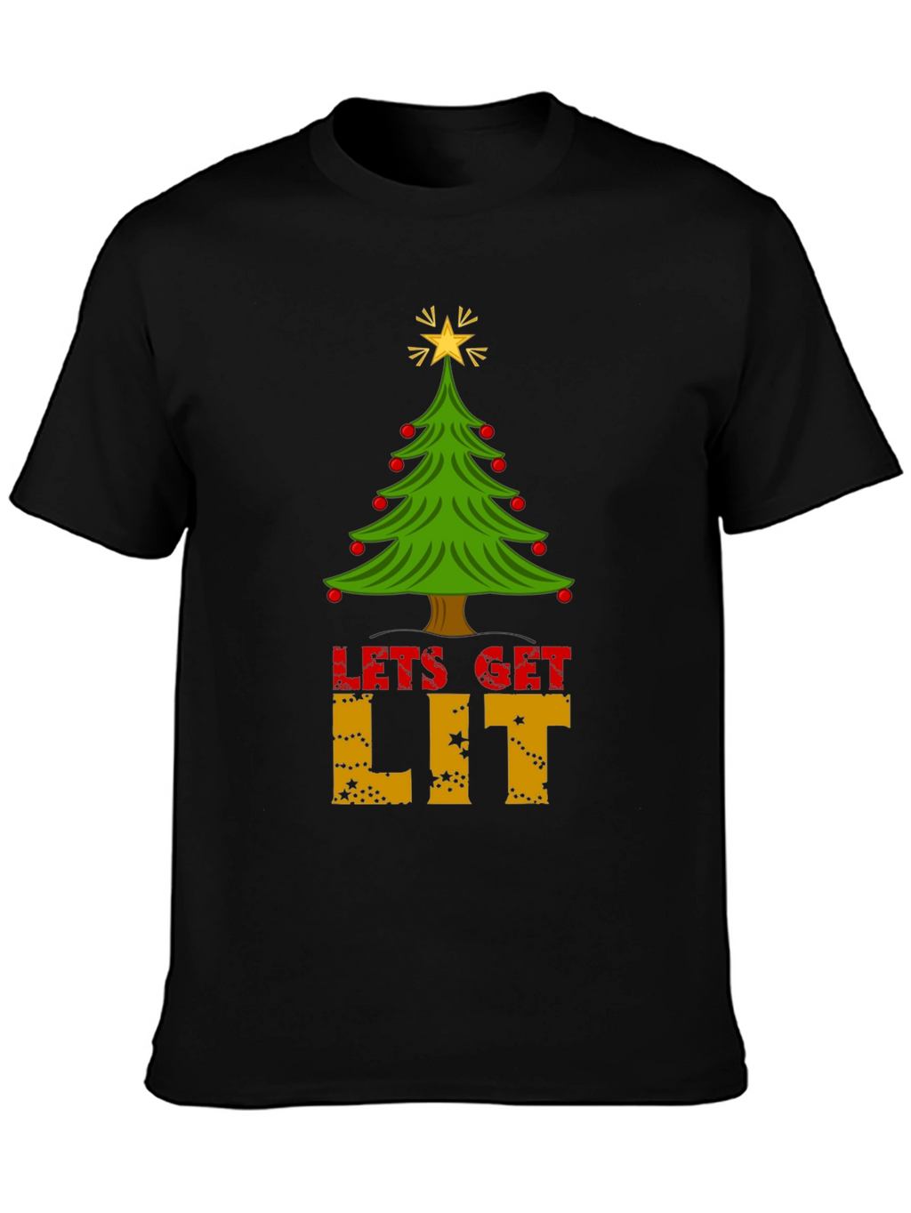 Lets Get Lit Christmas Tree T-Shirt