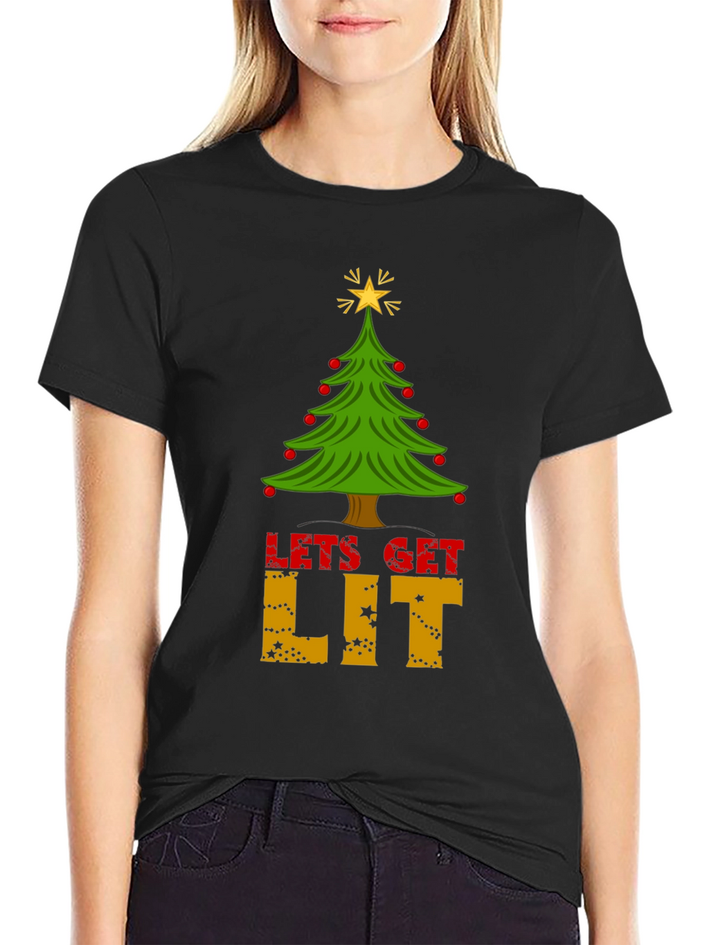 Lets Get Lit Christmas Tree T-Shirt