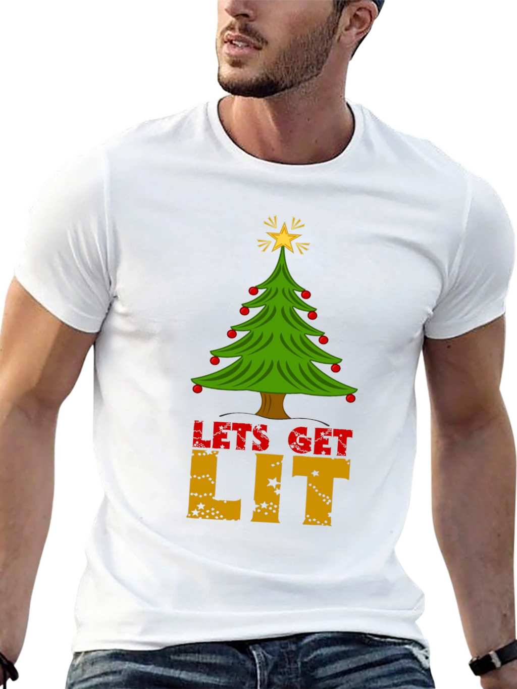 Lets Get Lit Christmas Tree T-Shirt