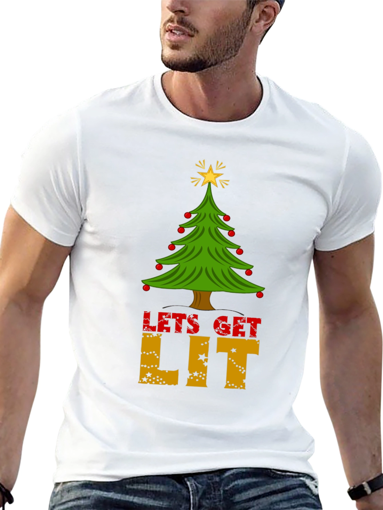 Lets Get Lit Christmas Tree T-Shirt
