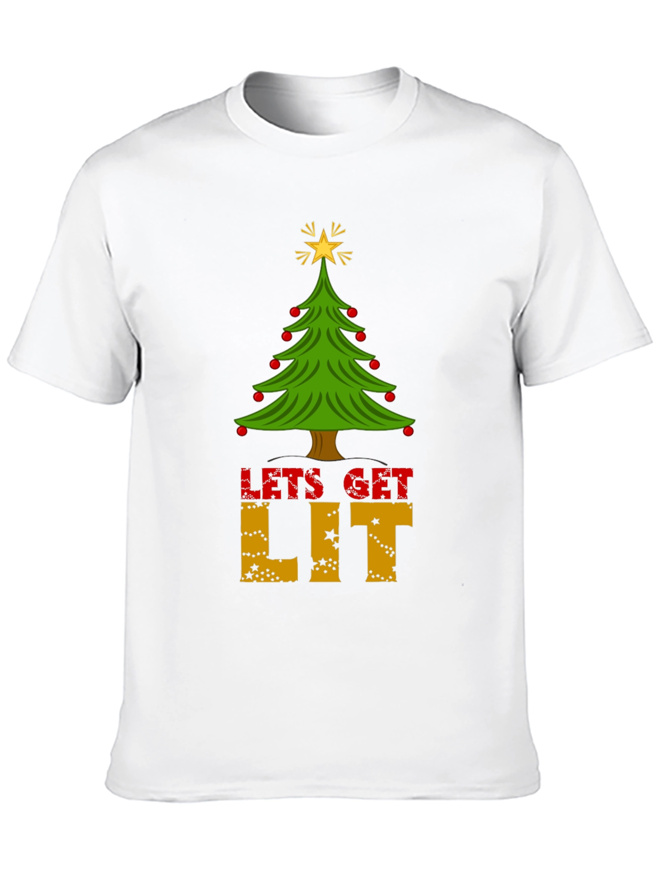 Lets Get Lit Christmas Tree T-Shirt