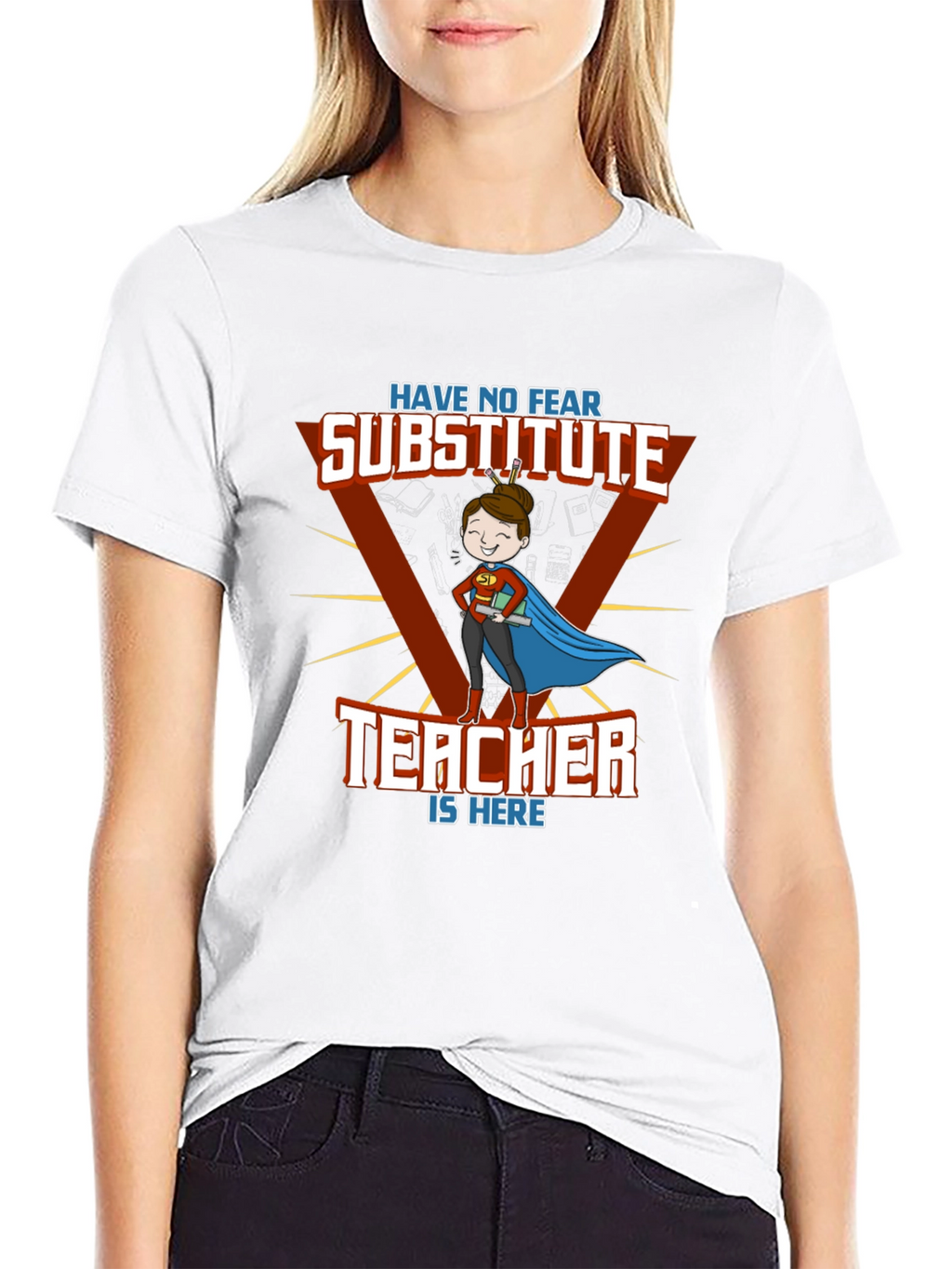 Substitute Teacher Superhero T-Shirt