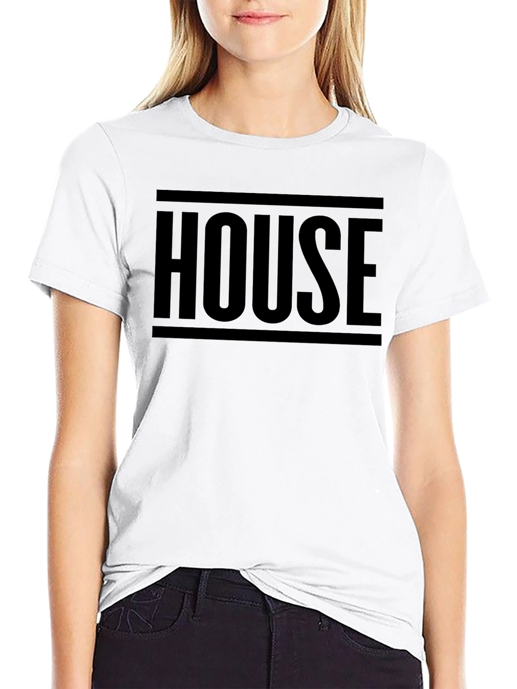 HOUSE Graphic Print Black Tee
