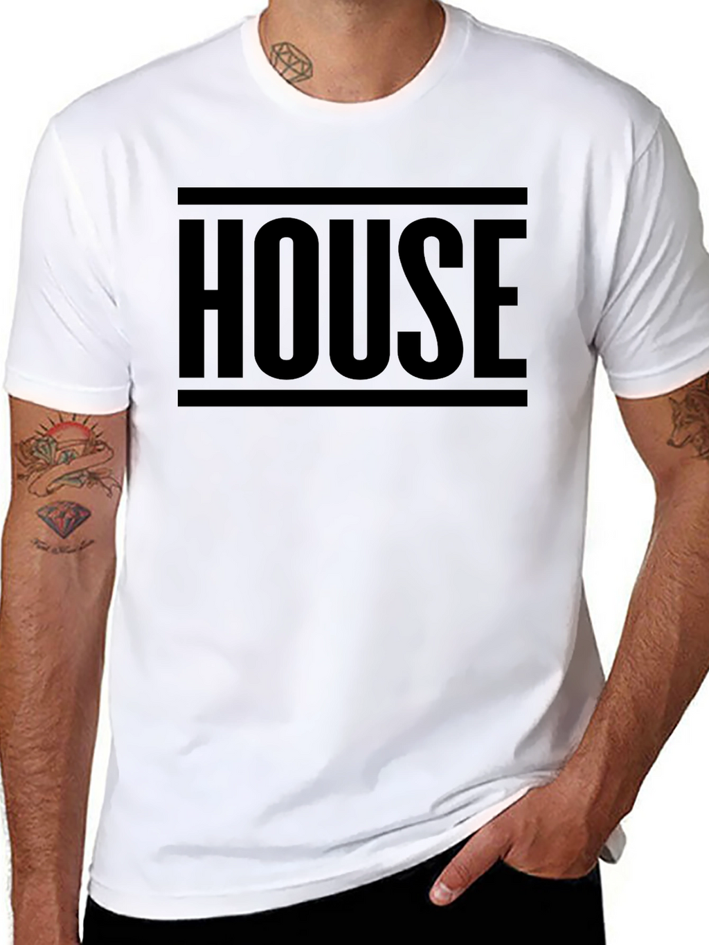 HOUSE Graphic Print Black Tee