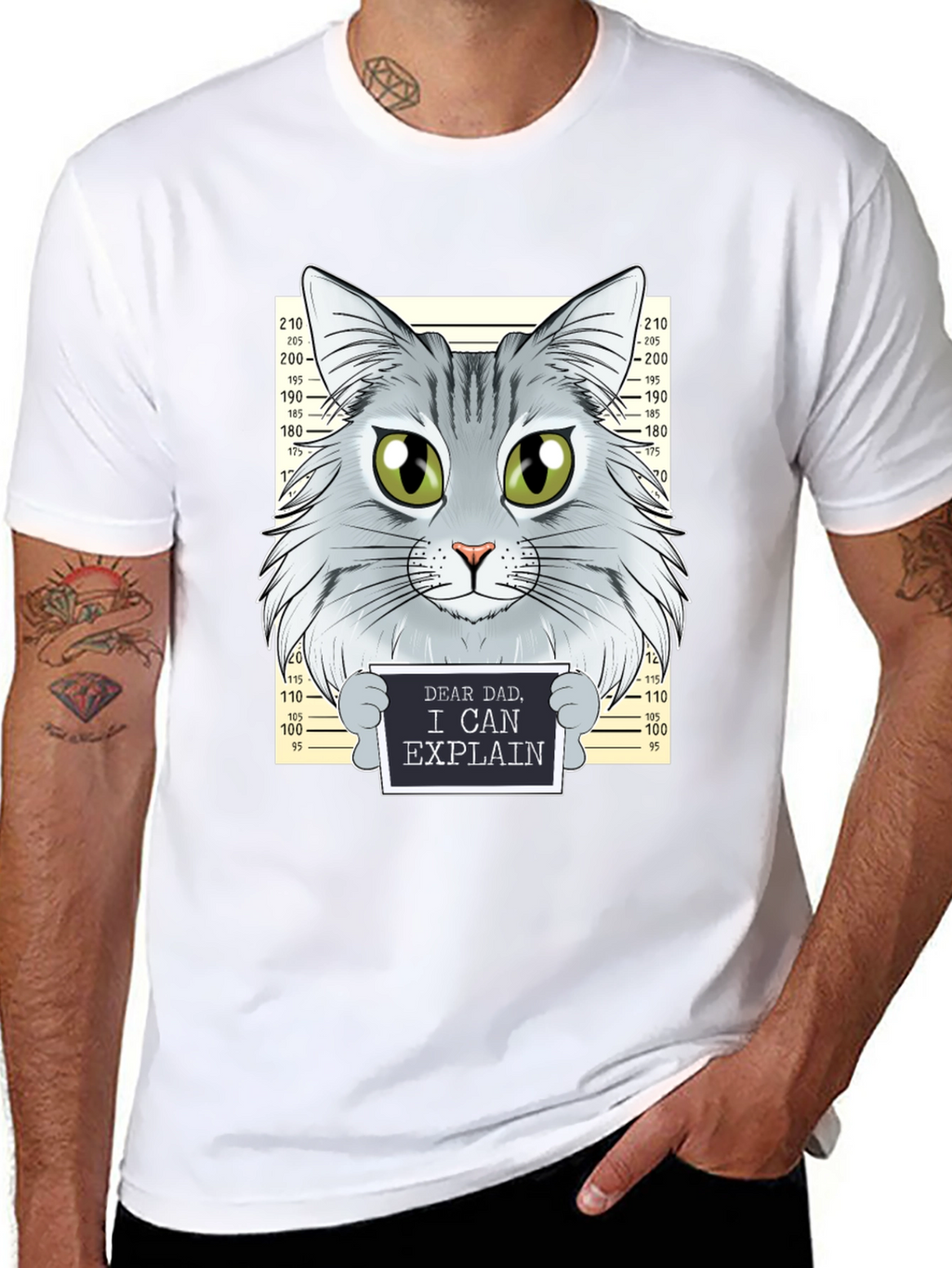 Dear Dad Funny Cat T-Shirt
