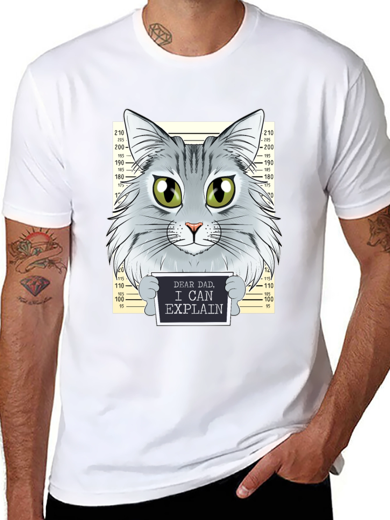 Dear Dad Funny Cat T-Shirt