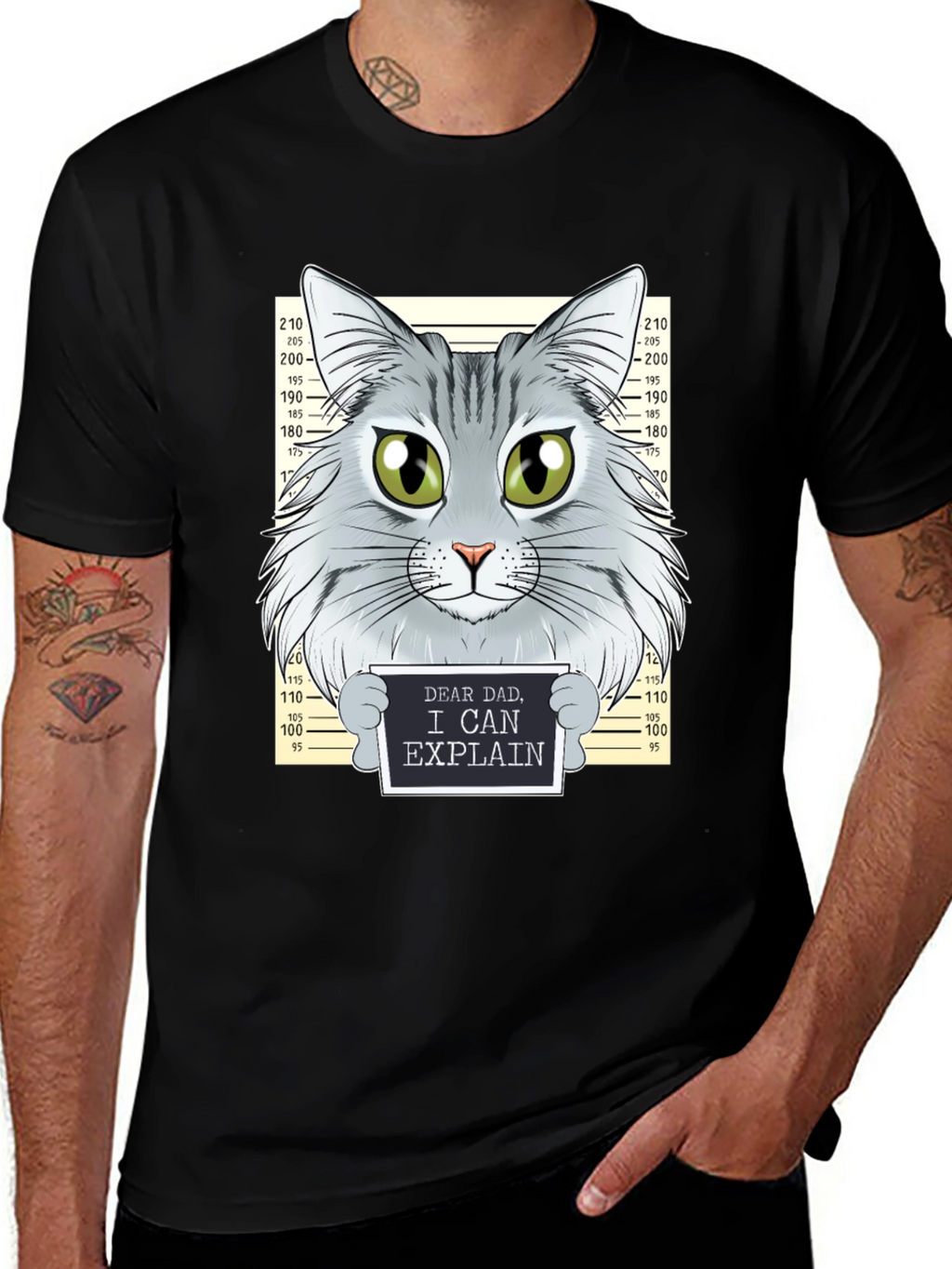 Dear Dad Funny Cat T-Shirt