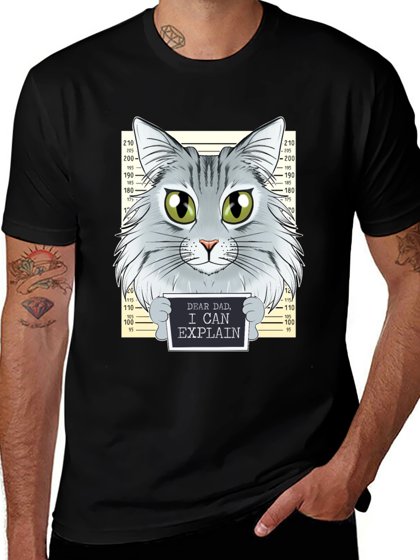 Dear Dad Funny Cat T-Shirt