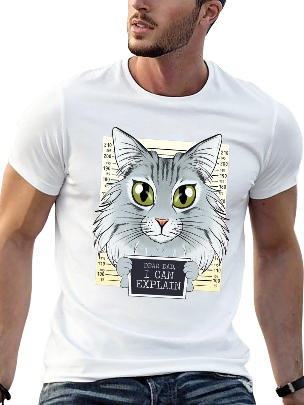 Dear Dad Funny Cat T-Shirt