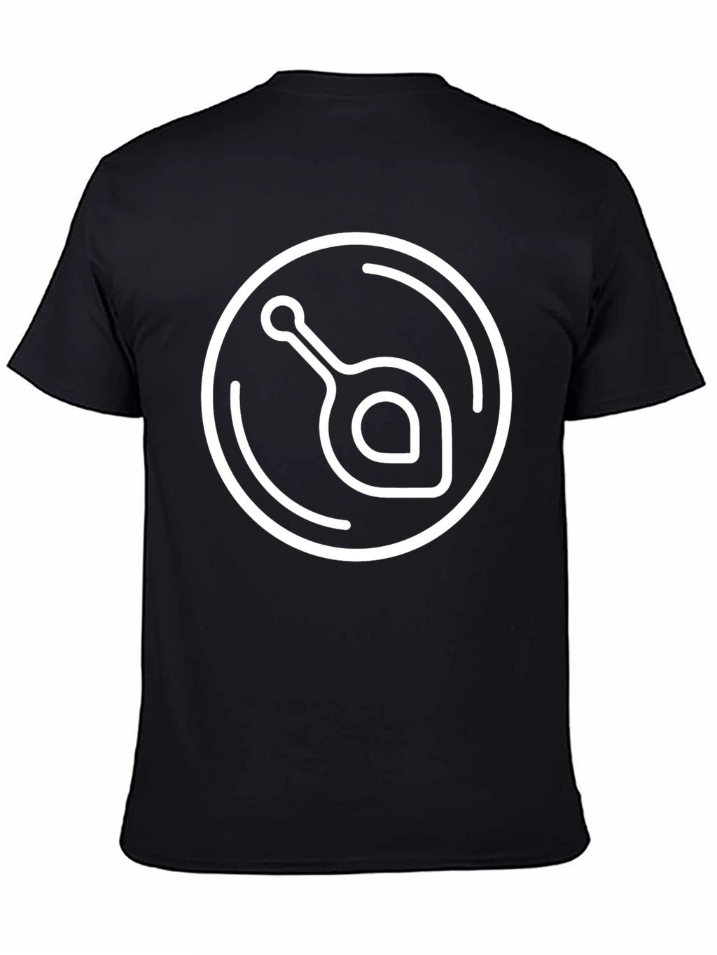 Stylish Black T-Shirt with Unique Graphic Design