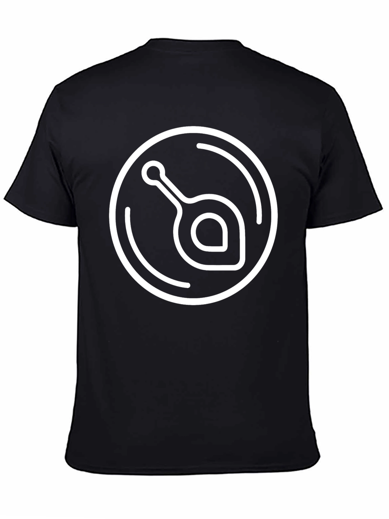 Stylish Black T-Shirt with Unique Graphic Design