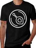 Stylish Black T-Shirt with Unique Graphic Design