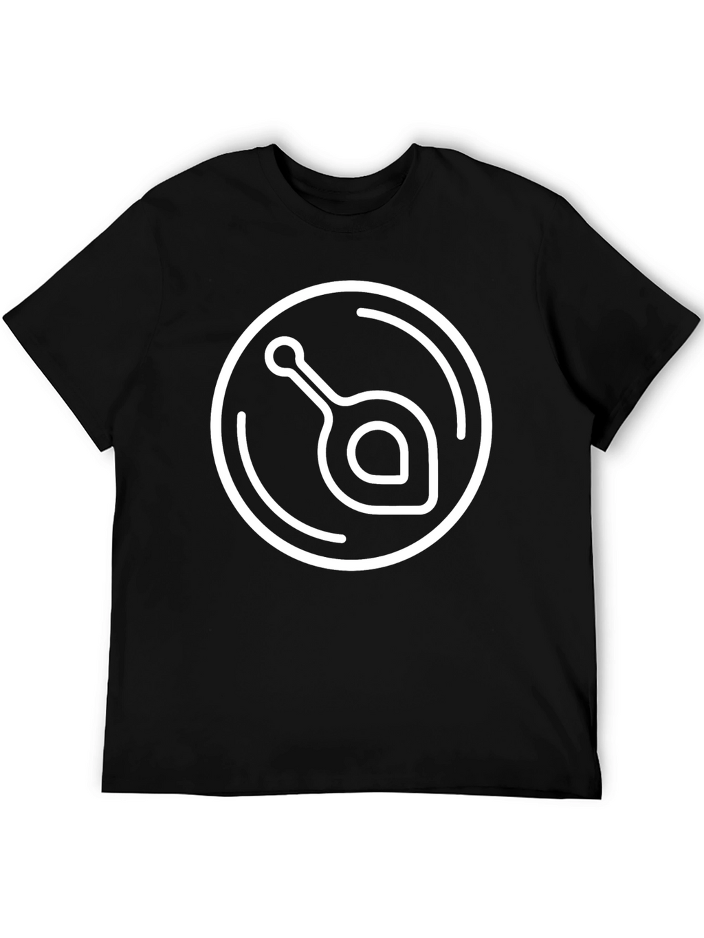 Stylish Black T-Shirt with Unique Graphic Design