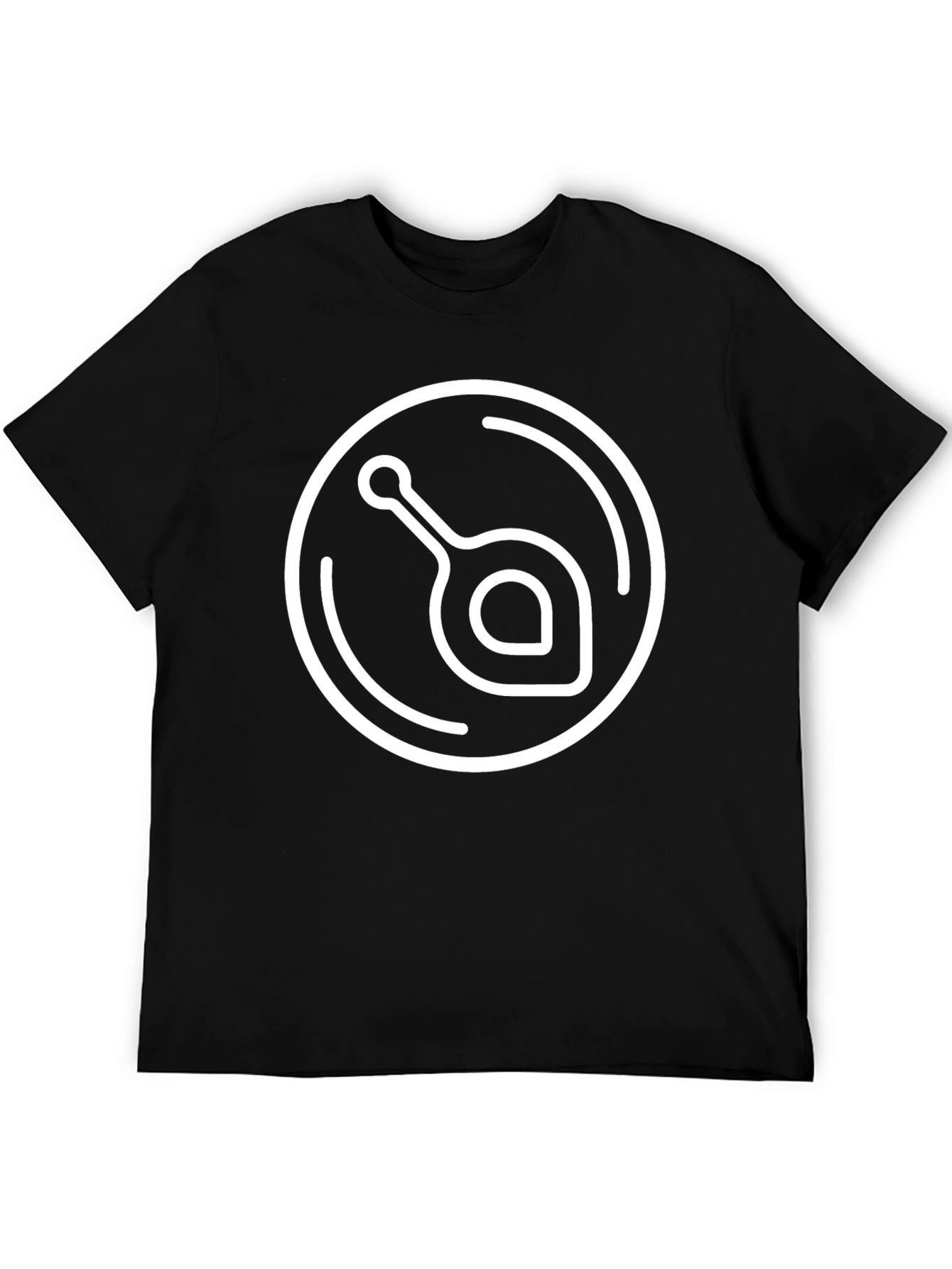 Stylish Black T-Shirt with Unique Graphic Design