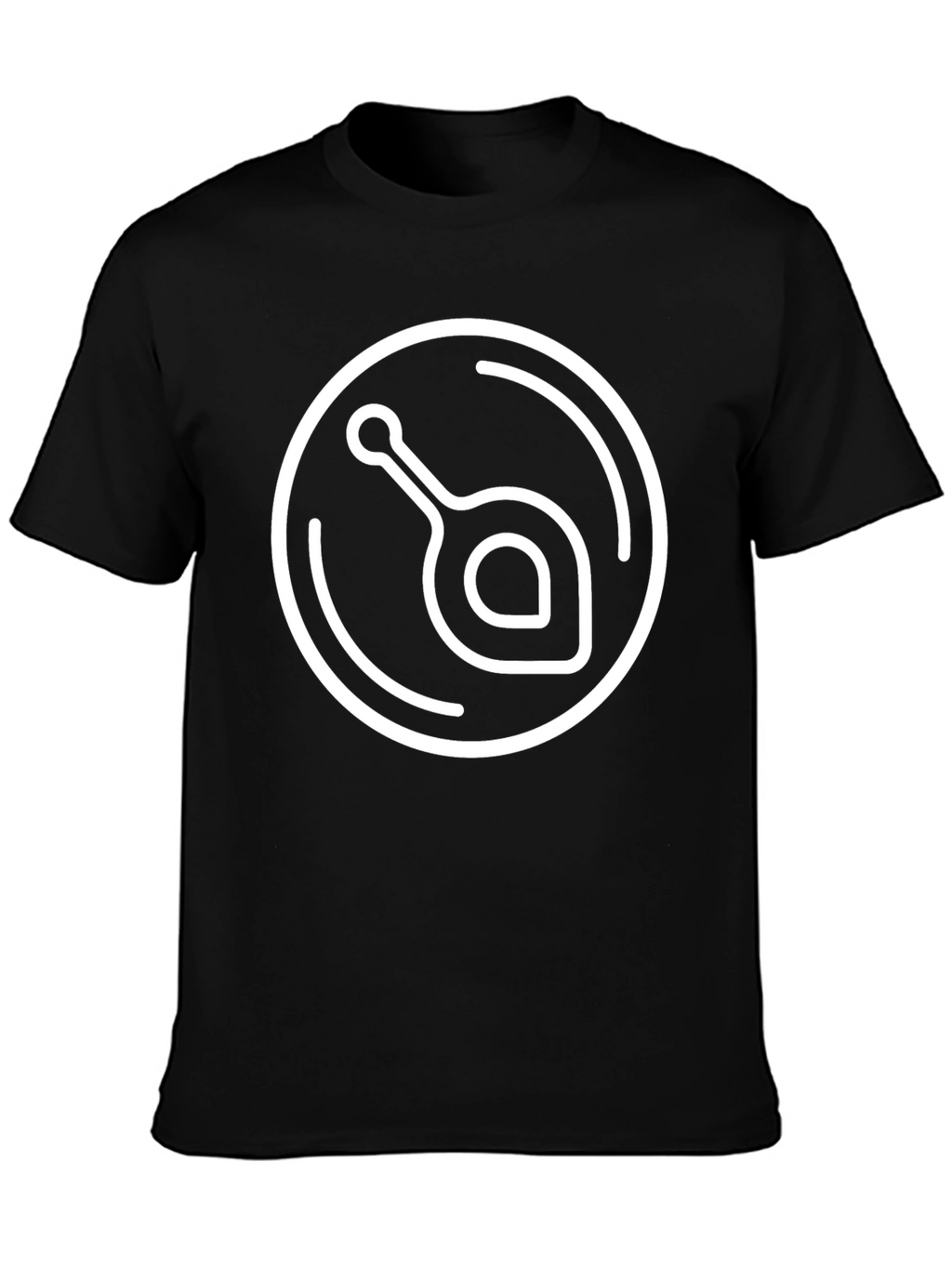 Stylish Black T-Shirt with Unique Graphic Design