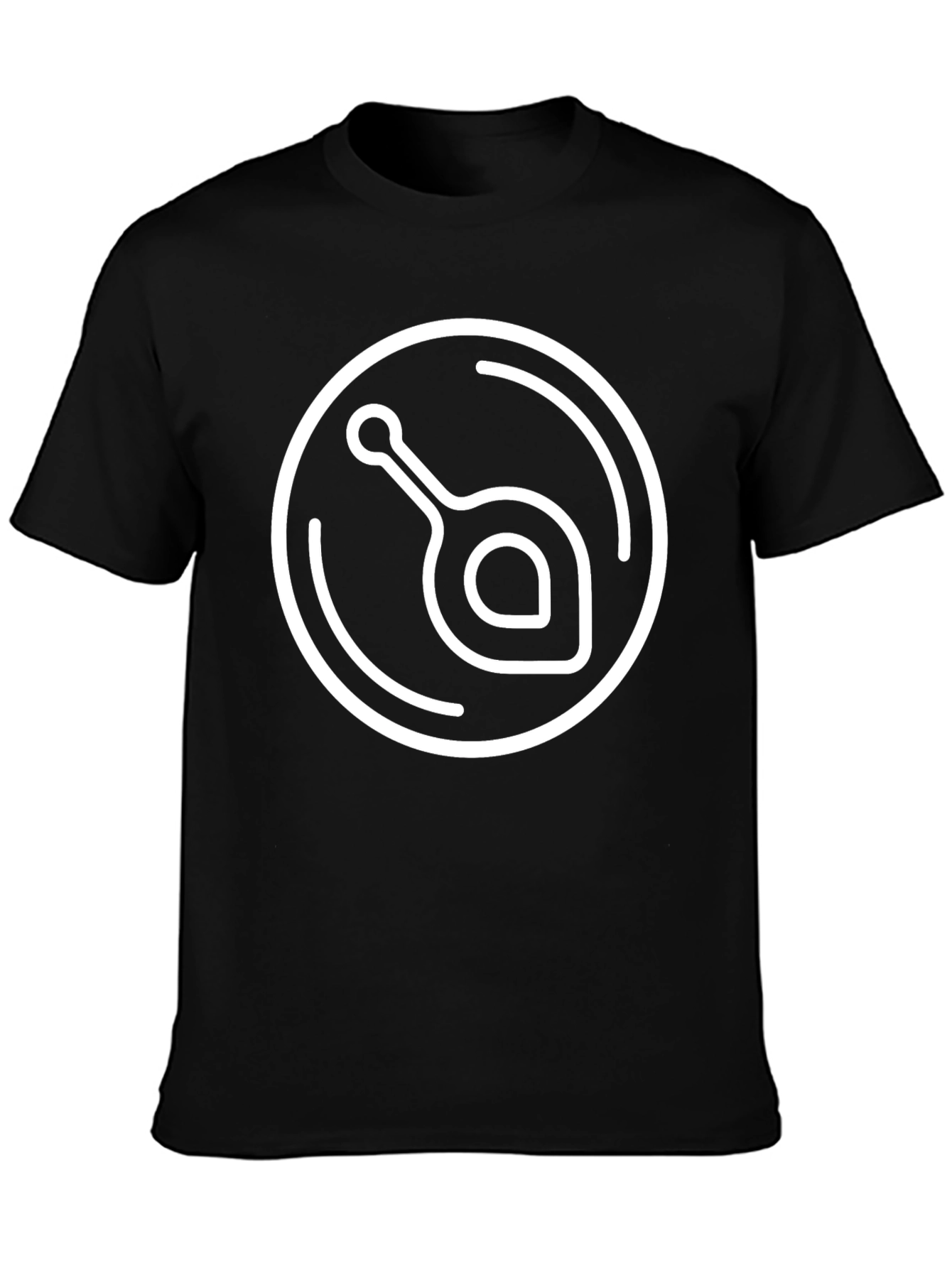 Stylish Black T-Shirt with Unique Graphic Design