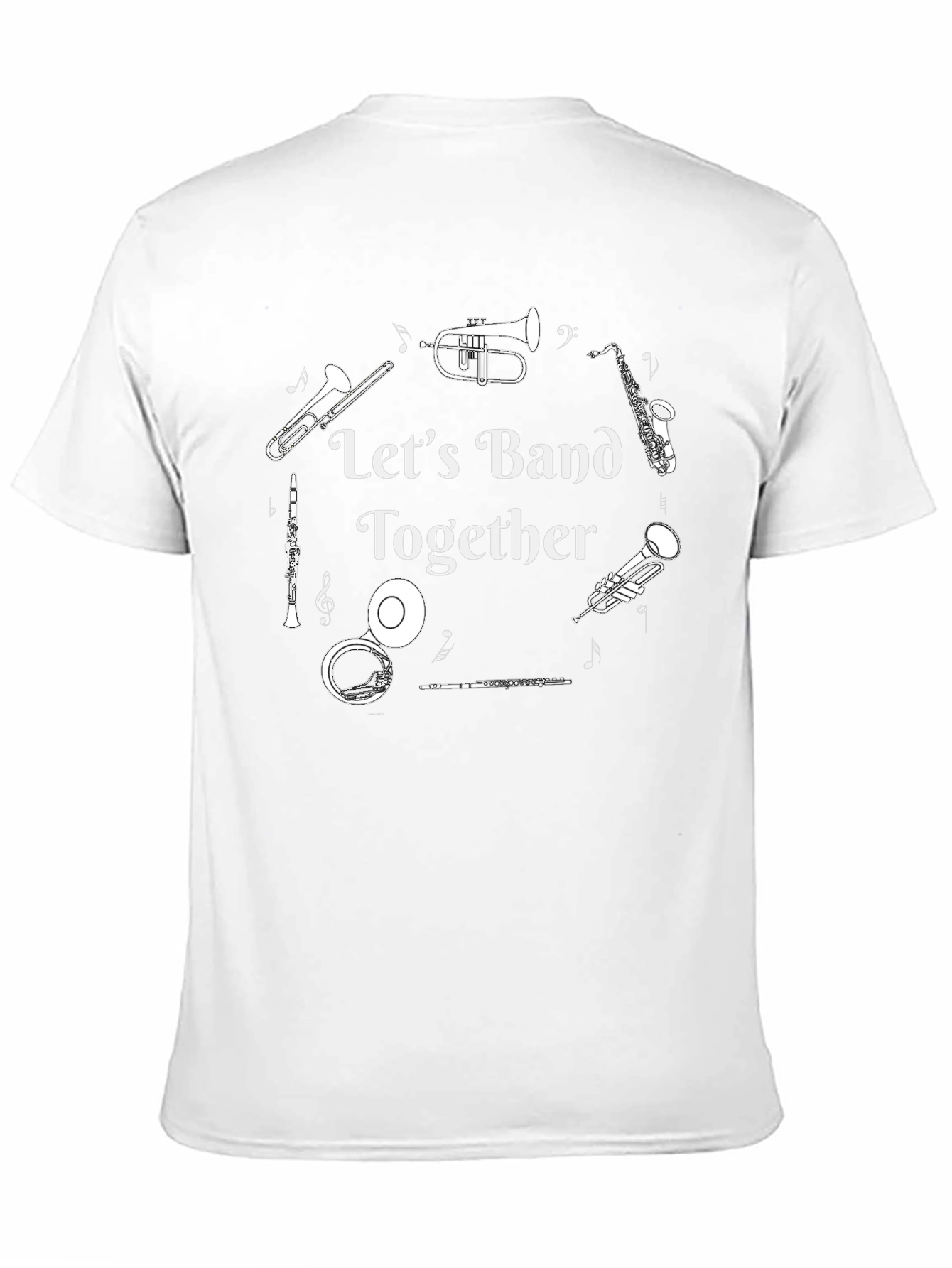Lets Band Together T-Shirt - Music Lover Tee