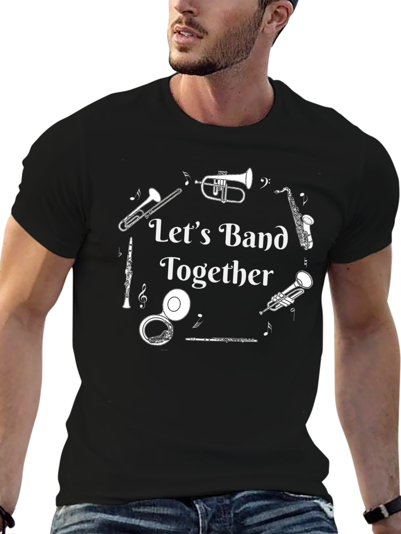 Lets Band Together T-Shirt - Music Lover Tee