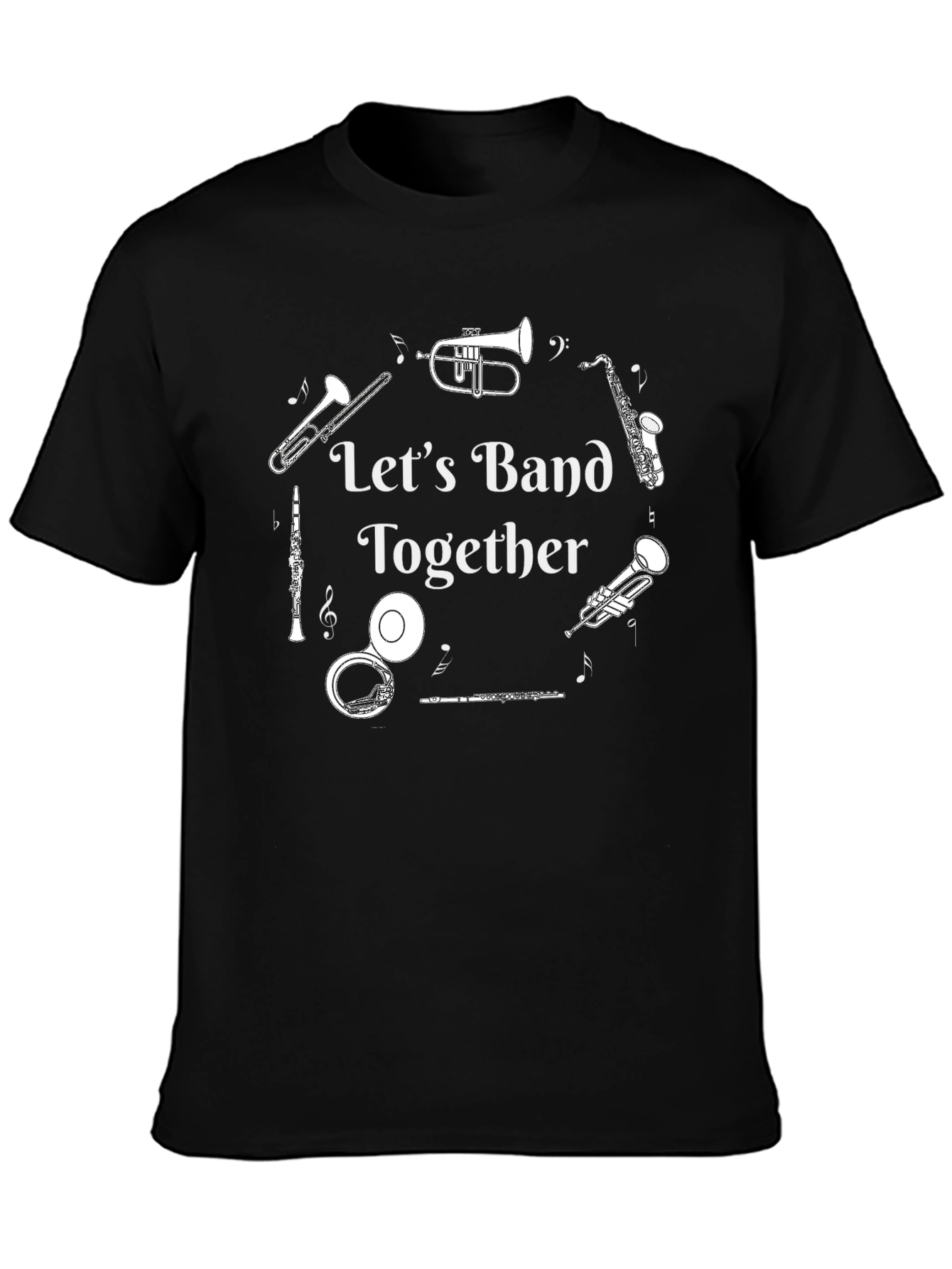 Lets Band Together T-Shirt - Music Lover Tee
