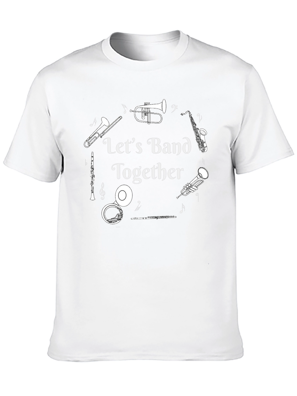 Lets Band Together T-Shirt - Music Lover Tee