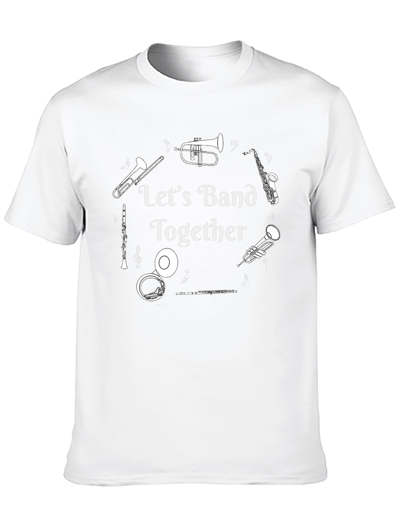 Lets Band Together T-Shirt - Music Lover Tee