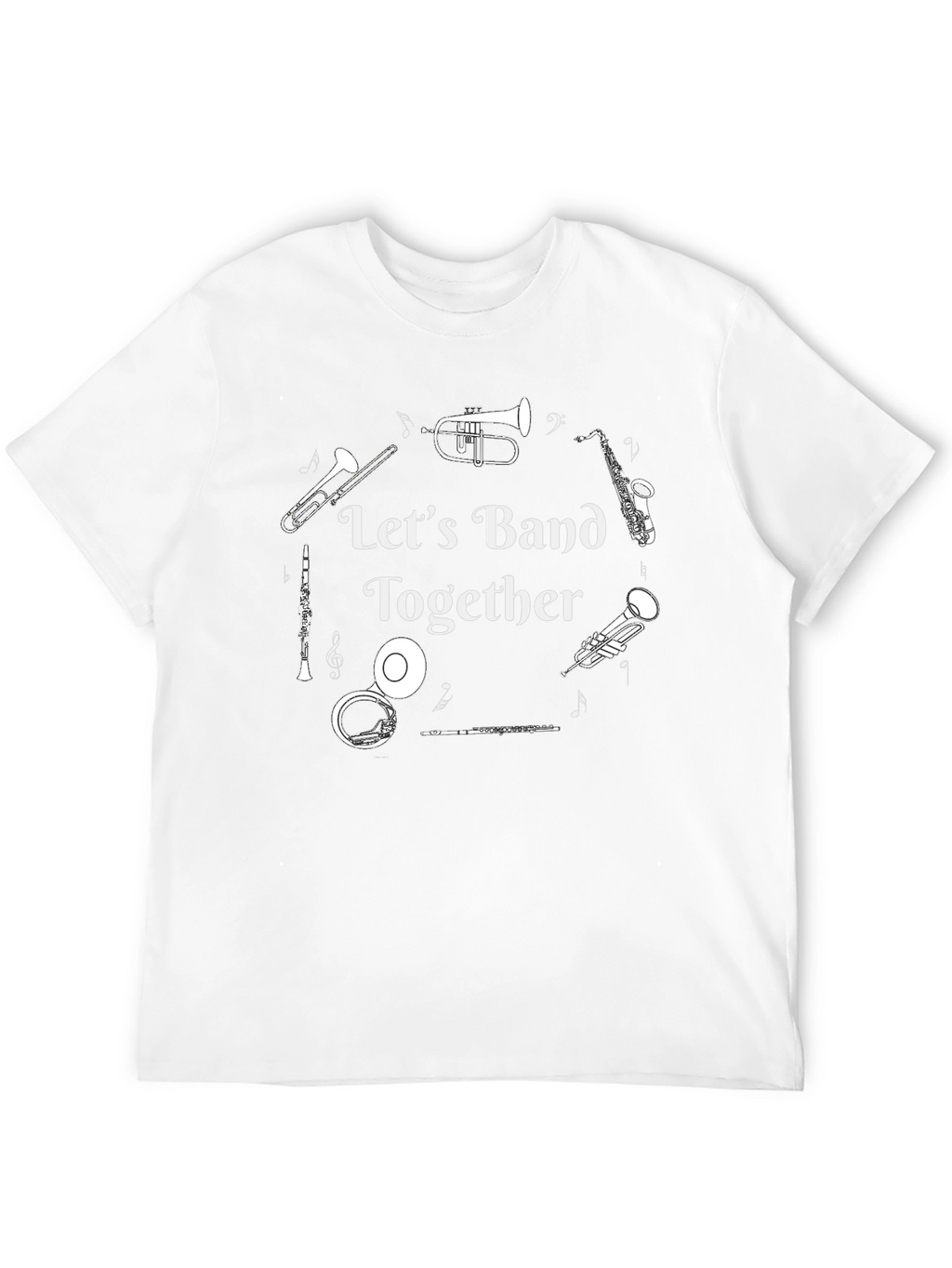 Lets Band Together T-Shirt - Music Lover Tee