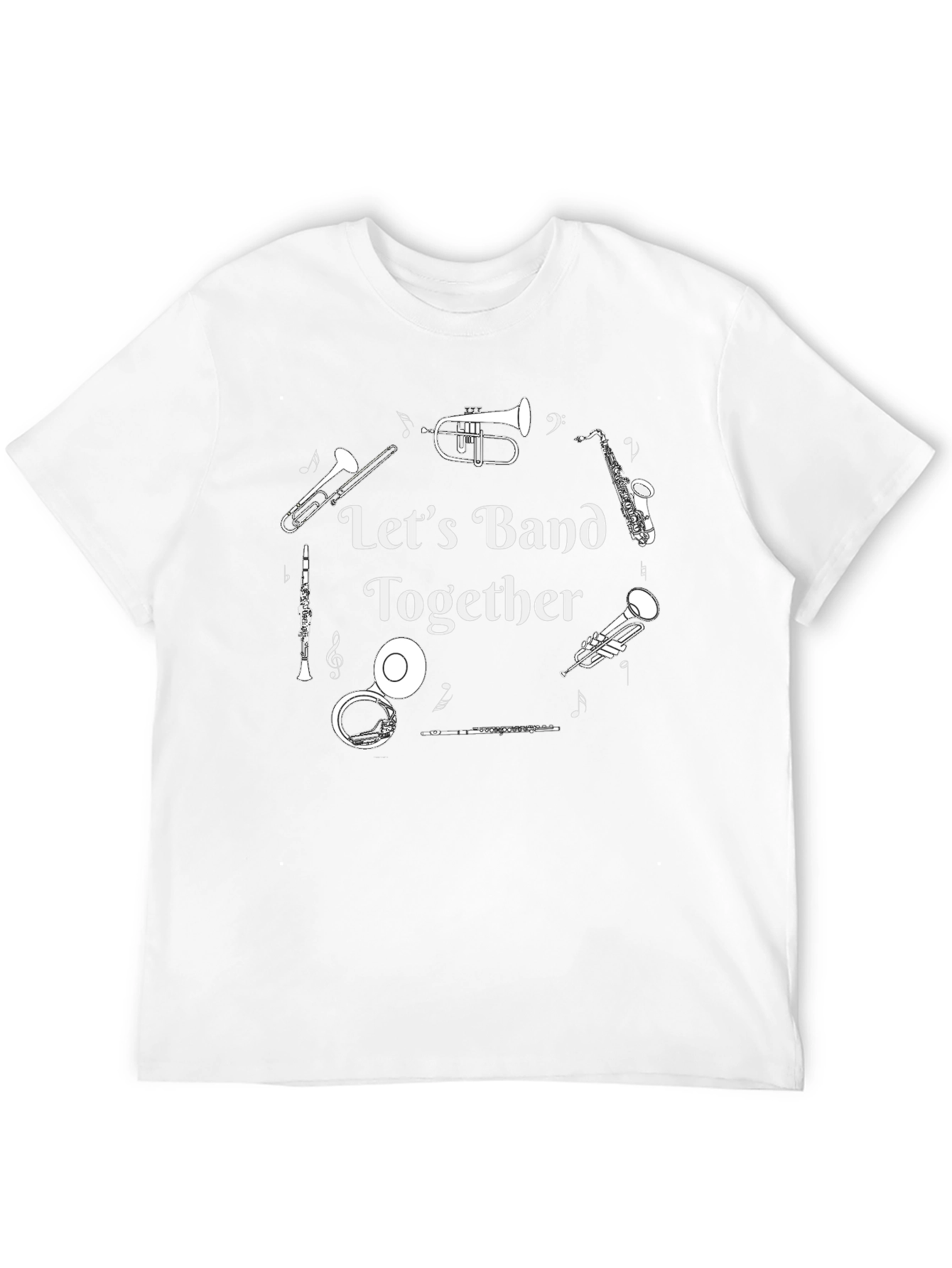 Lets Band Together T-Shirt - Music Lover Tee