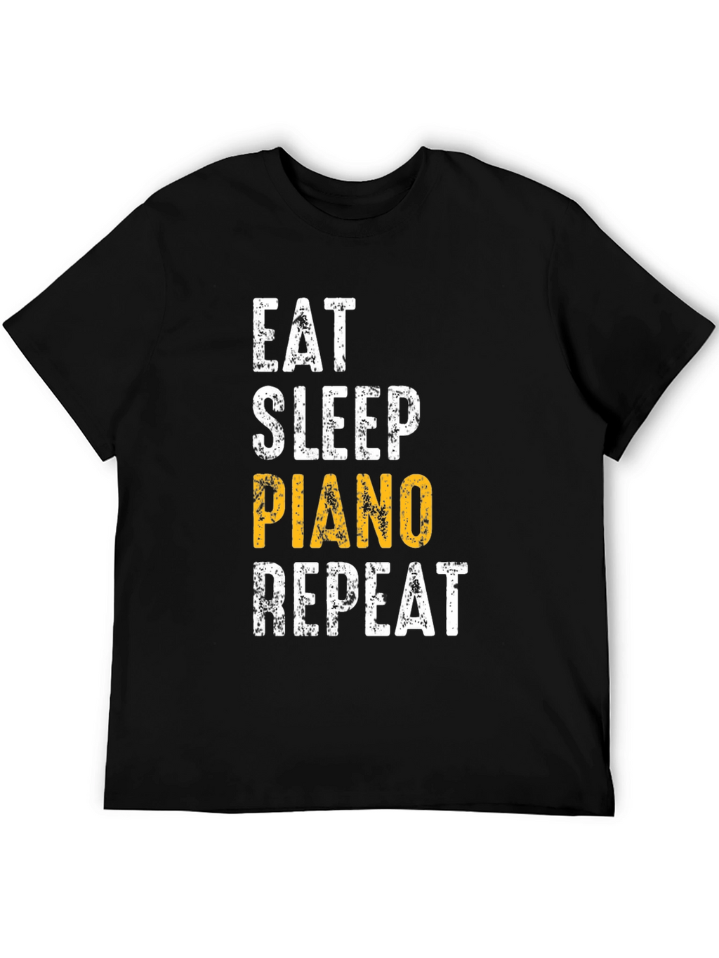 Eat Sleep Piano Repeat Black Graphic Tee