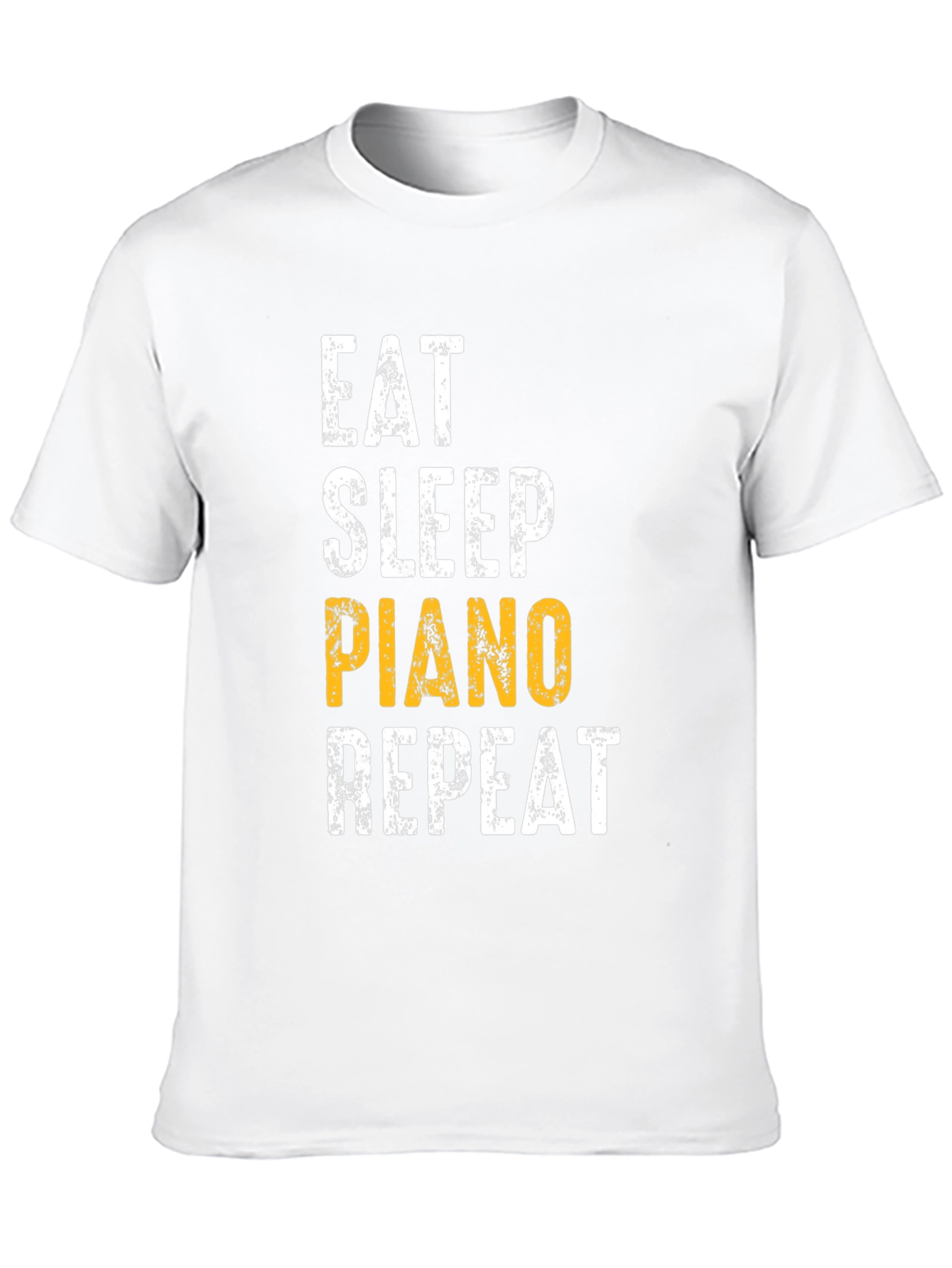 Eat Sleep Piano Repeat Black Graphic Tee