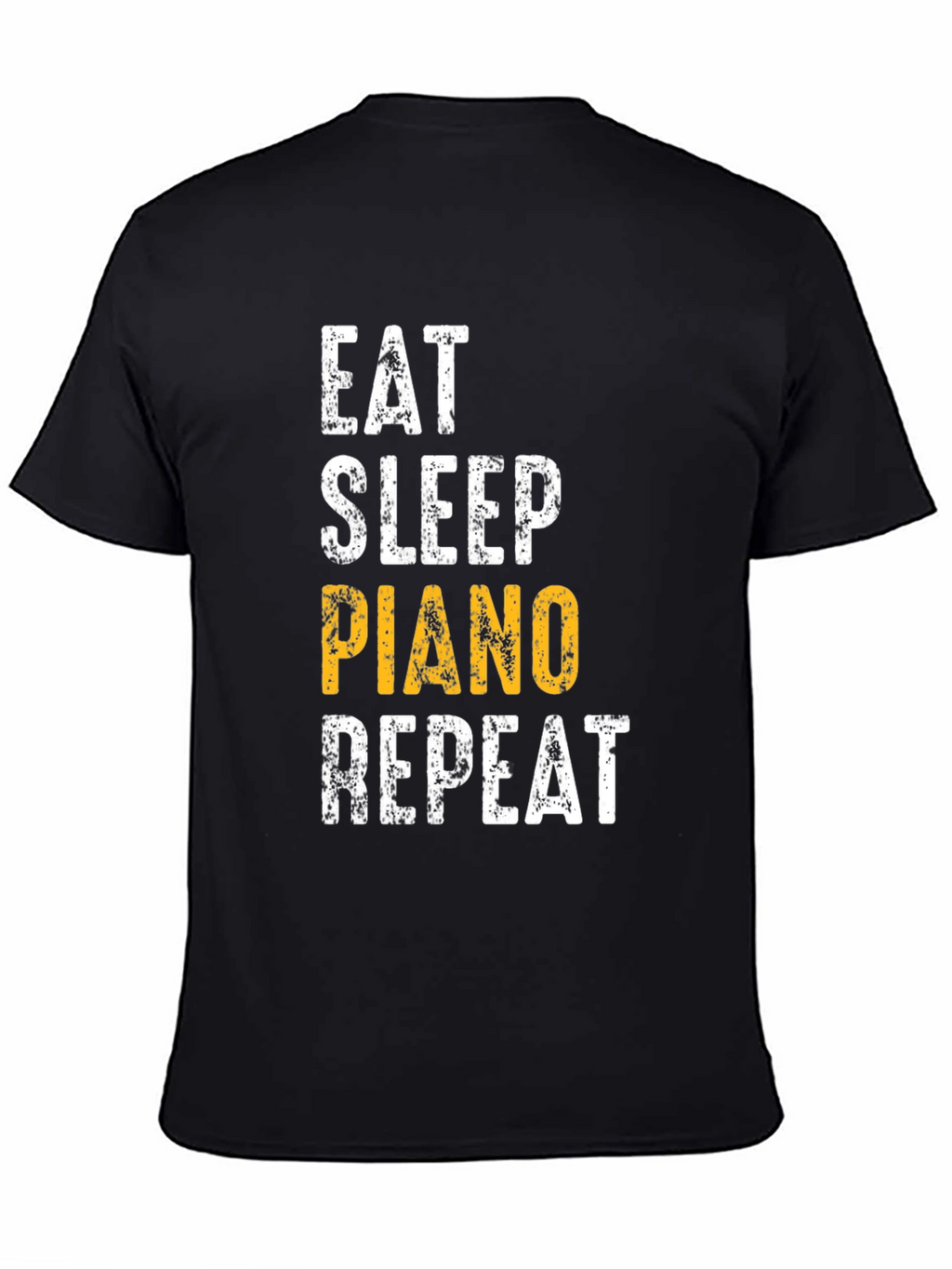 Eat Sleep Piano Repeat Black Graphic Tee