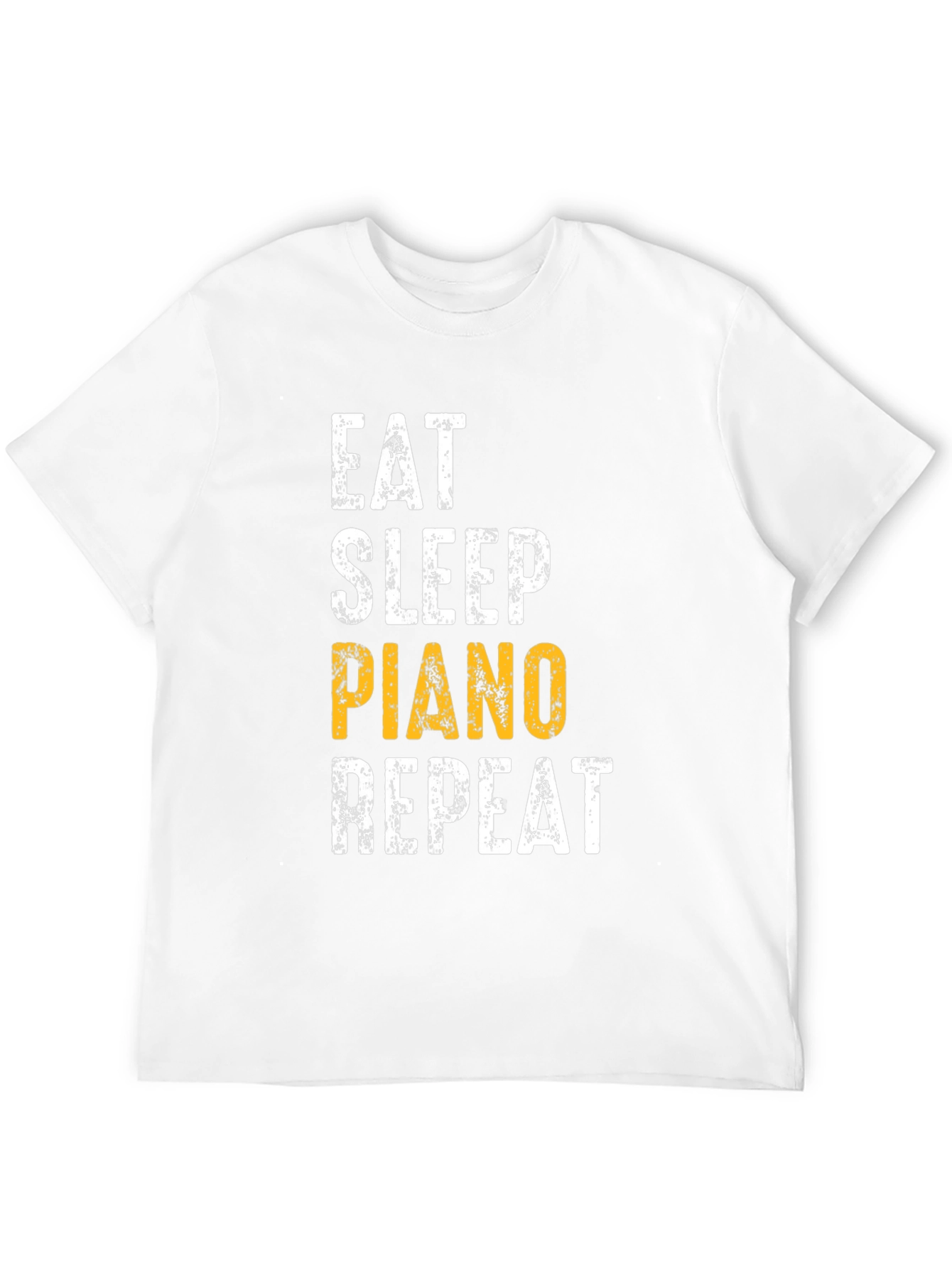 Eat Sleep Piano Repeat Black Graphic Tee