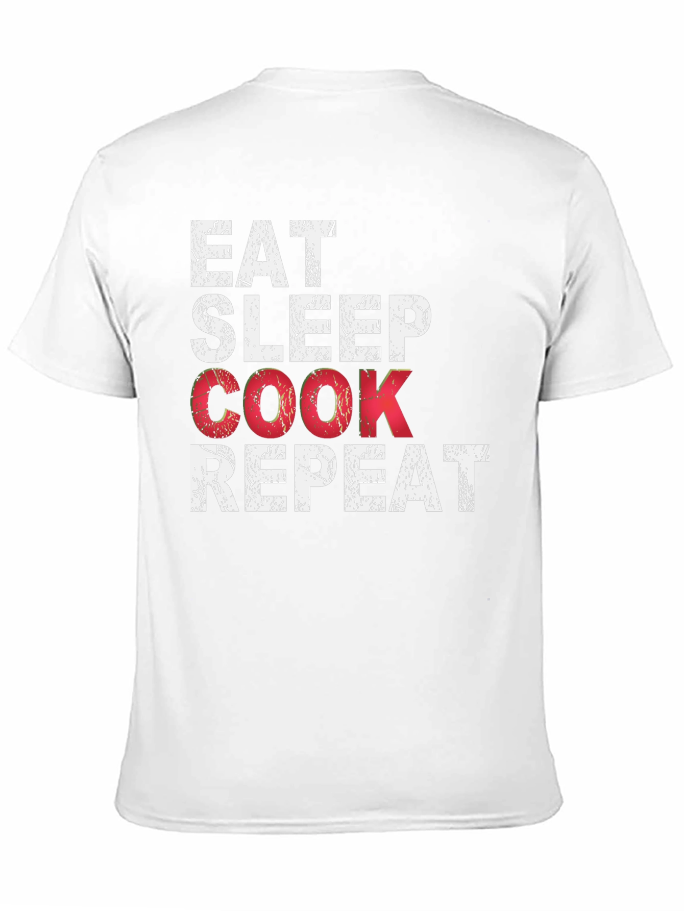 Eat Sleep Cook Repeat Black T-Shirt - Culinary Passion
