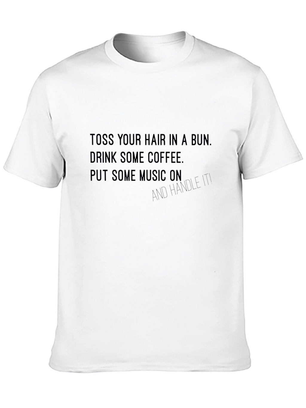 Toss Hair Coffee Music Graphic Tee