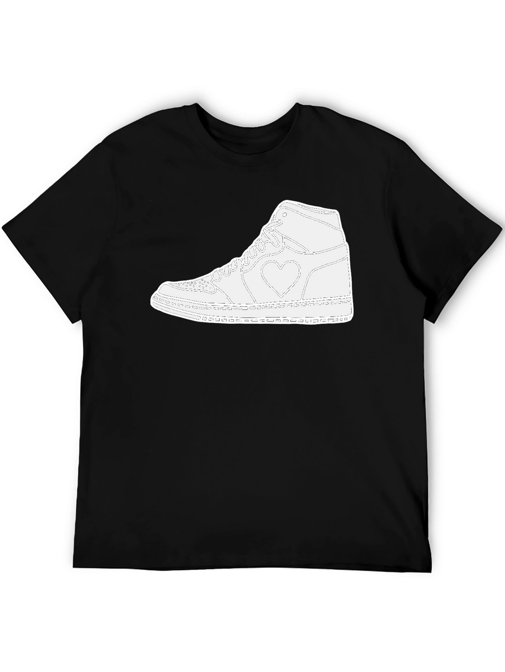 Heart Sneaker Graphic Tee - Black